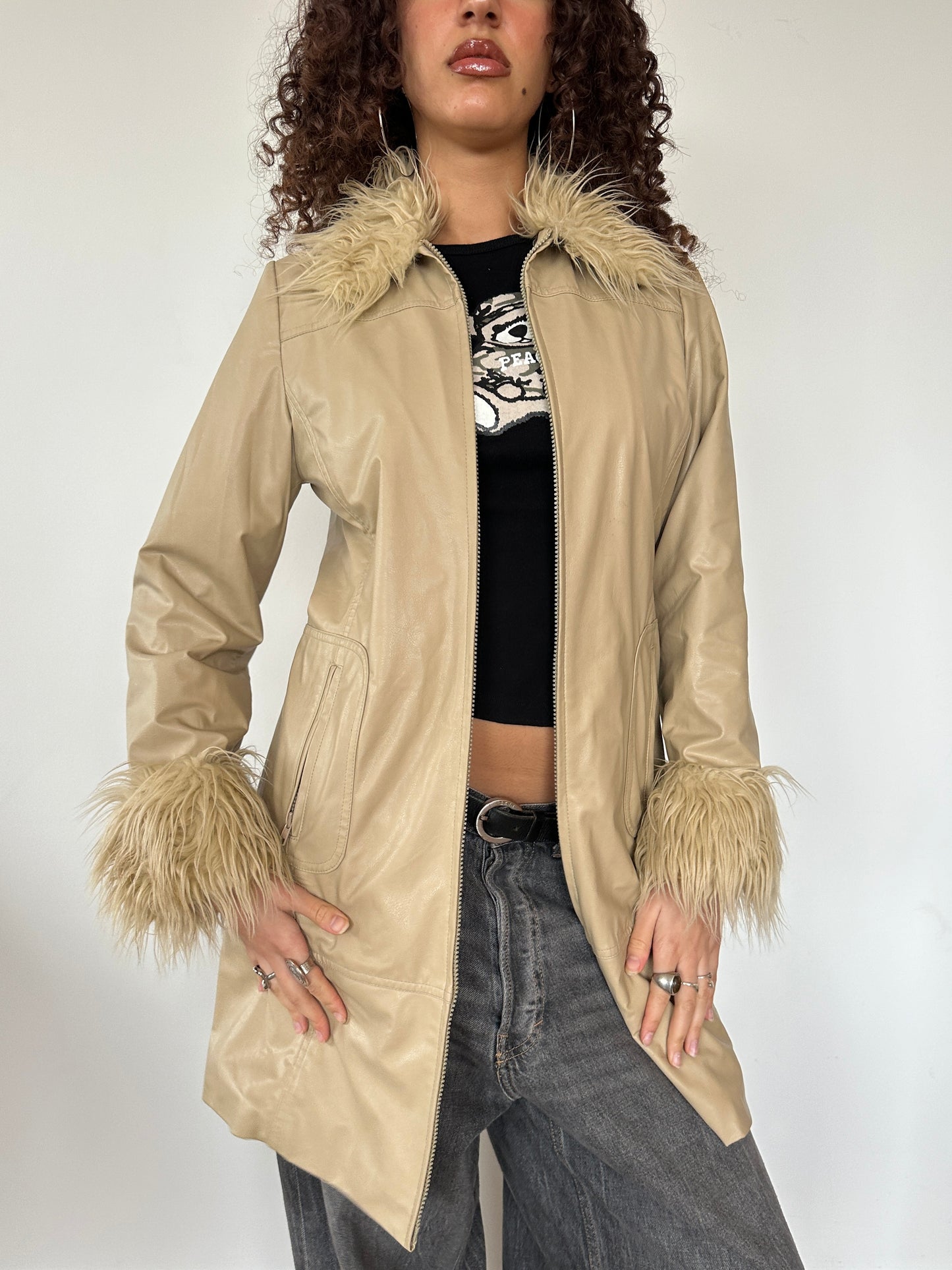 Leather Afghan Jacket · Size S