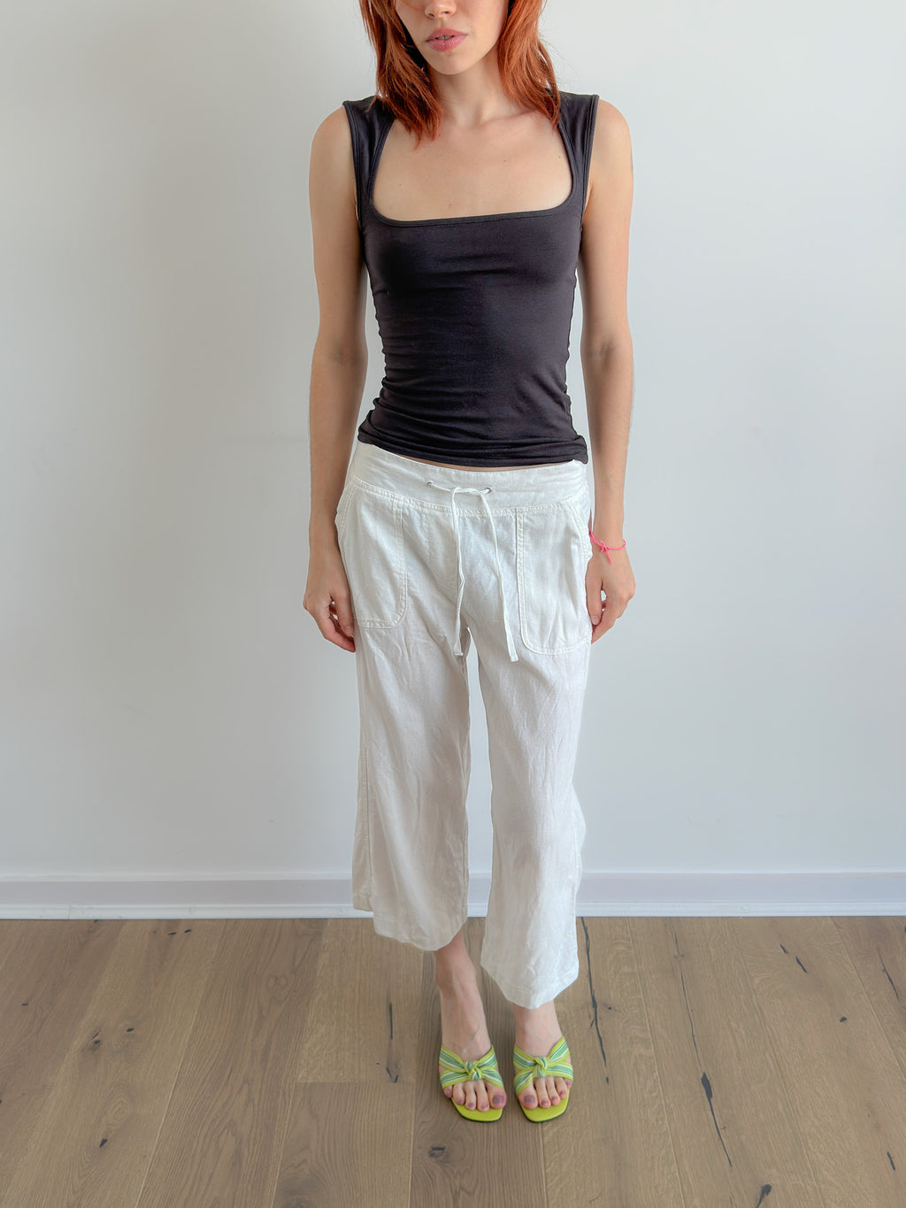 linen capris / size s