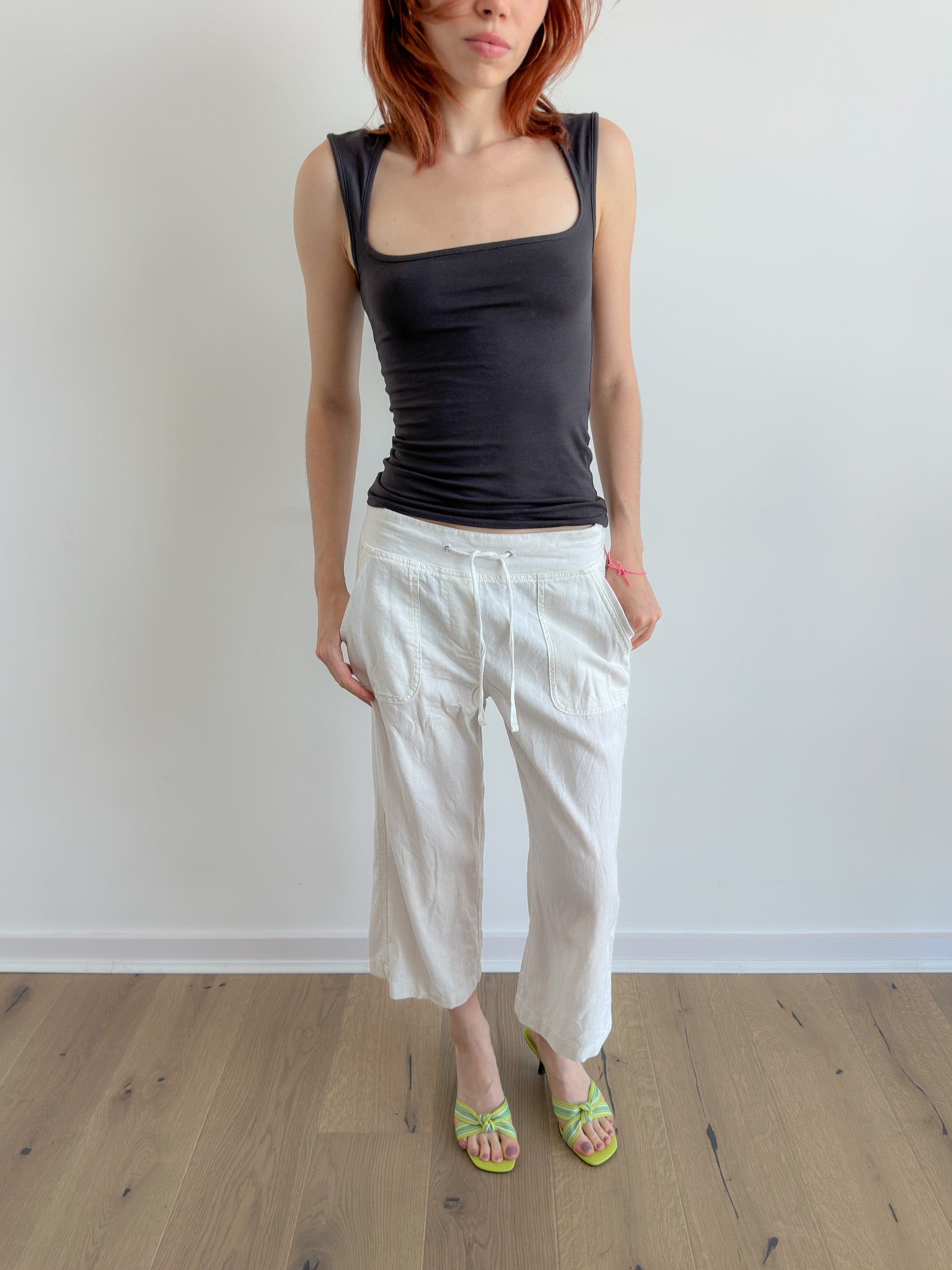 linen capris / size s