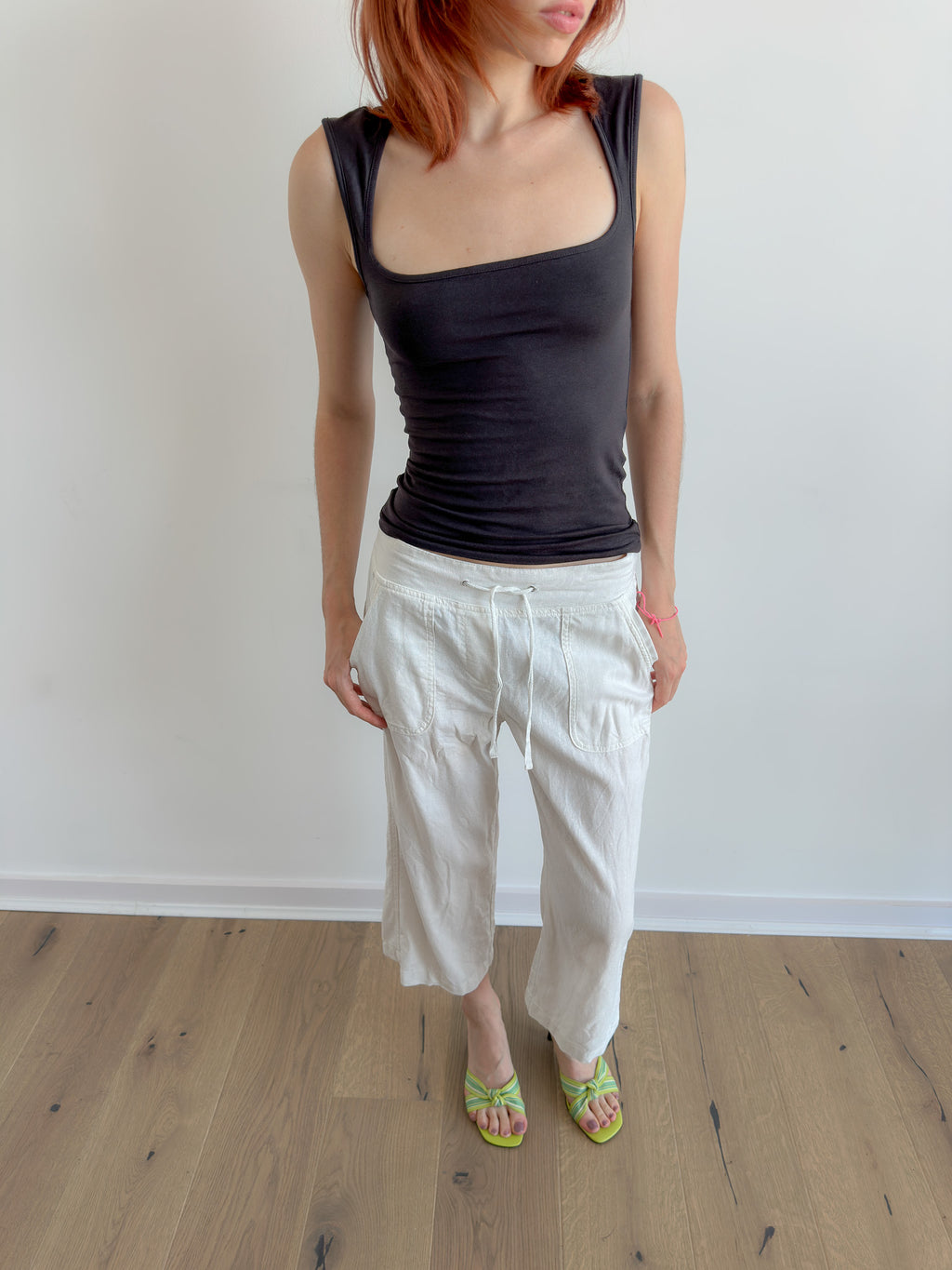 linen capris / size s
