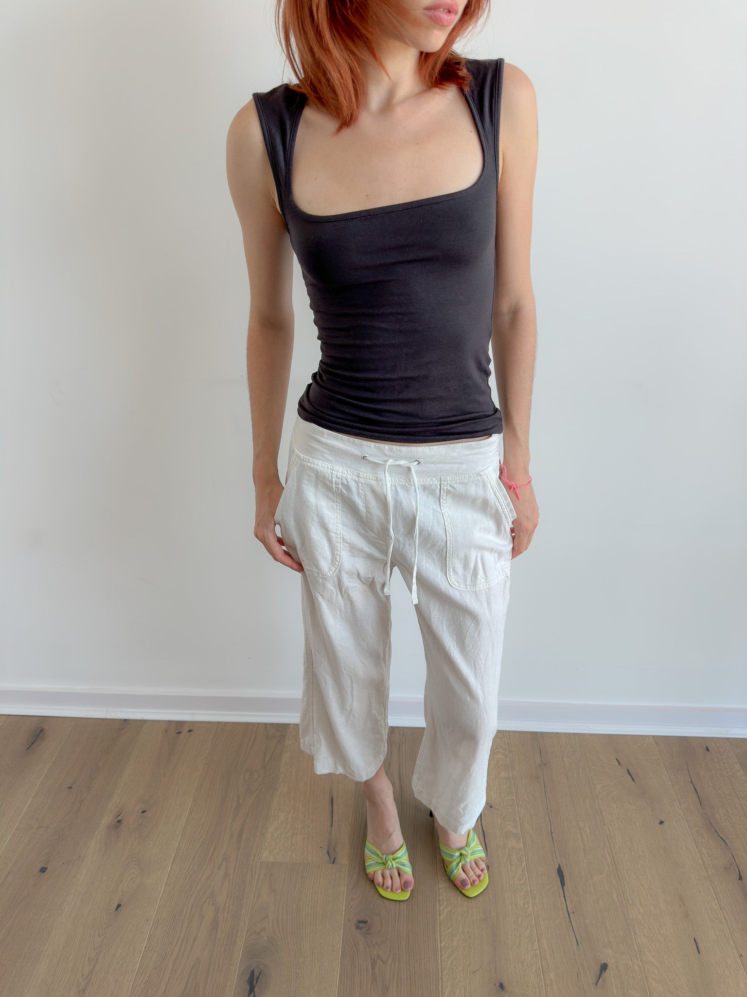 linen capris / size s
