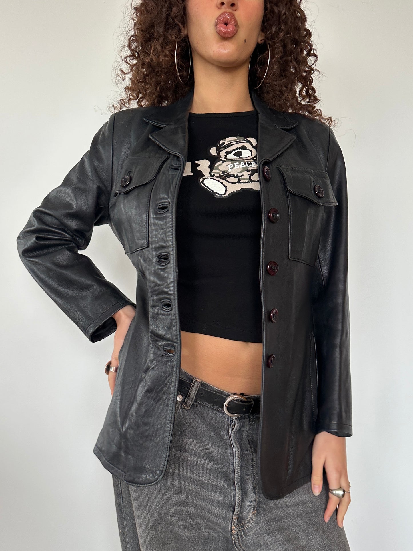 Leather Jacket · Size XS/S