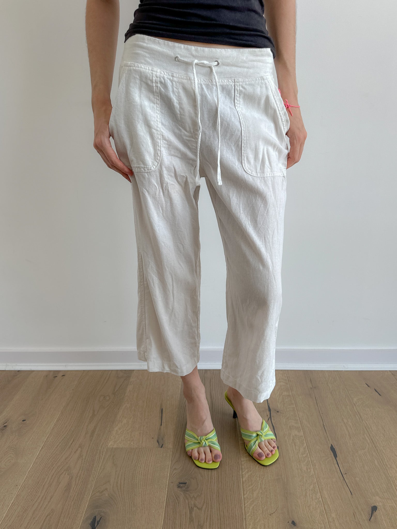 linen capris / size s