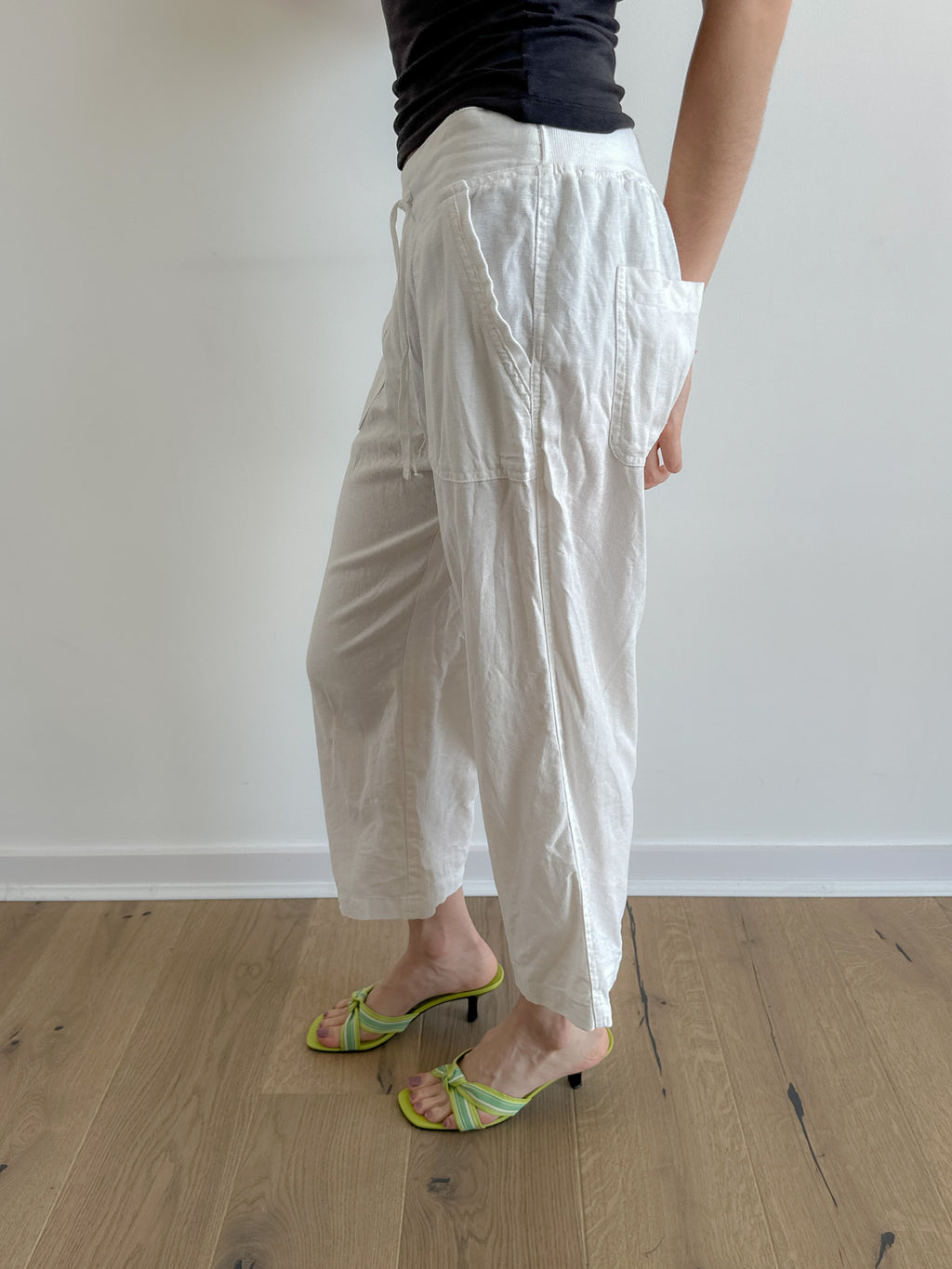linen capris / size s