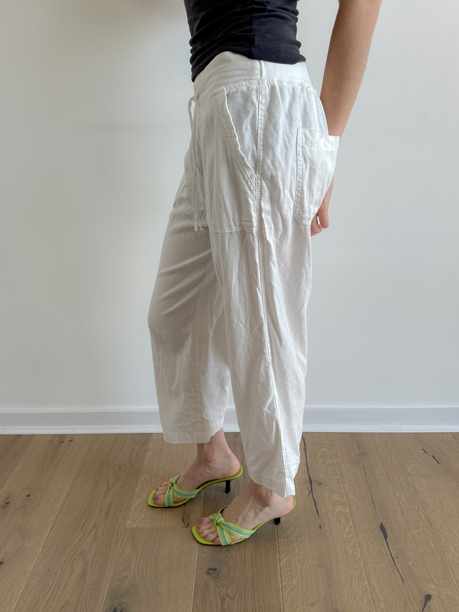 linen capris / size s