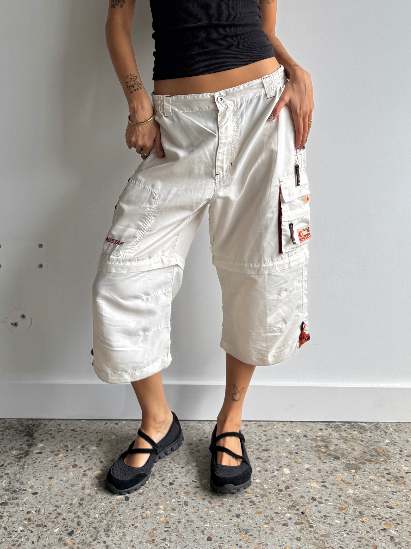 Baggy Cargo Capris - Size S
