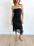 asymmetric mesh dress / size xs-s