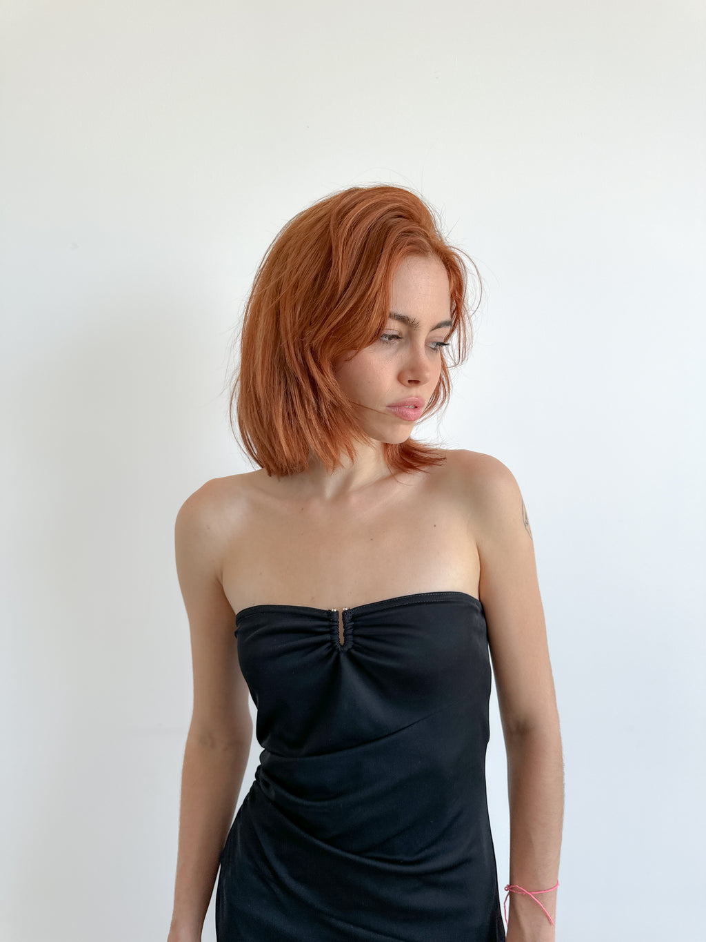 asymmetric mesh dress / size xs-s