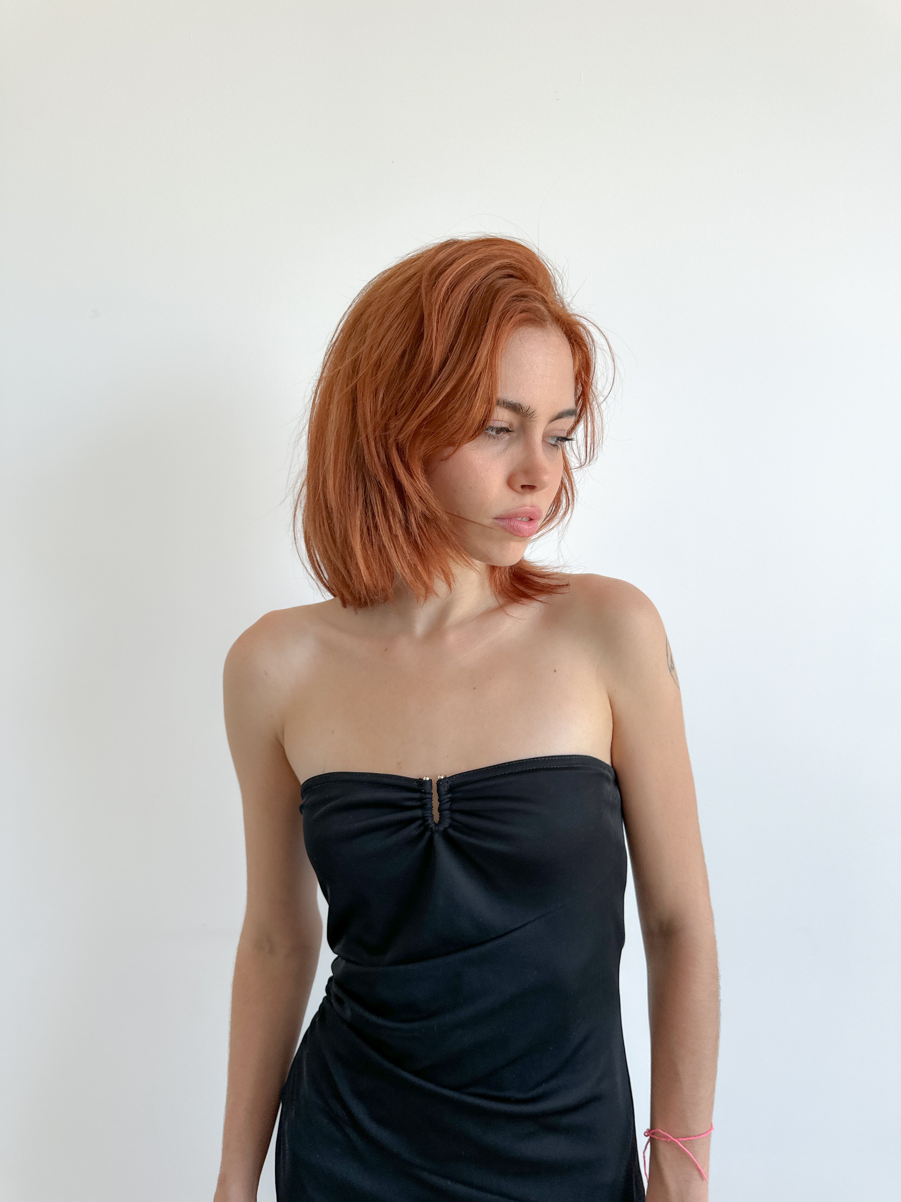 asymmetric mesh dress / size xs-s