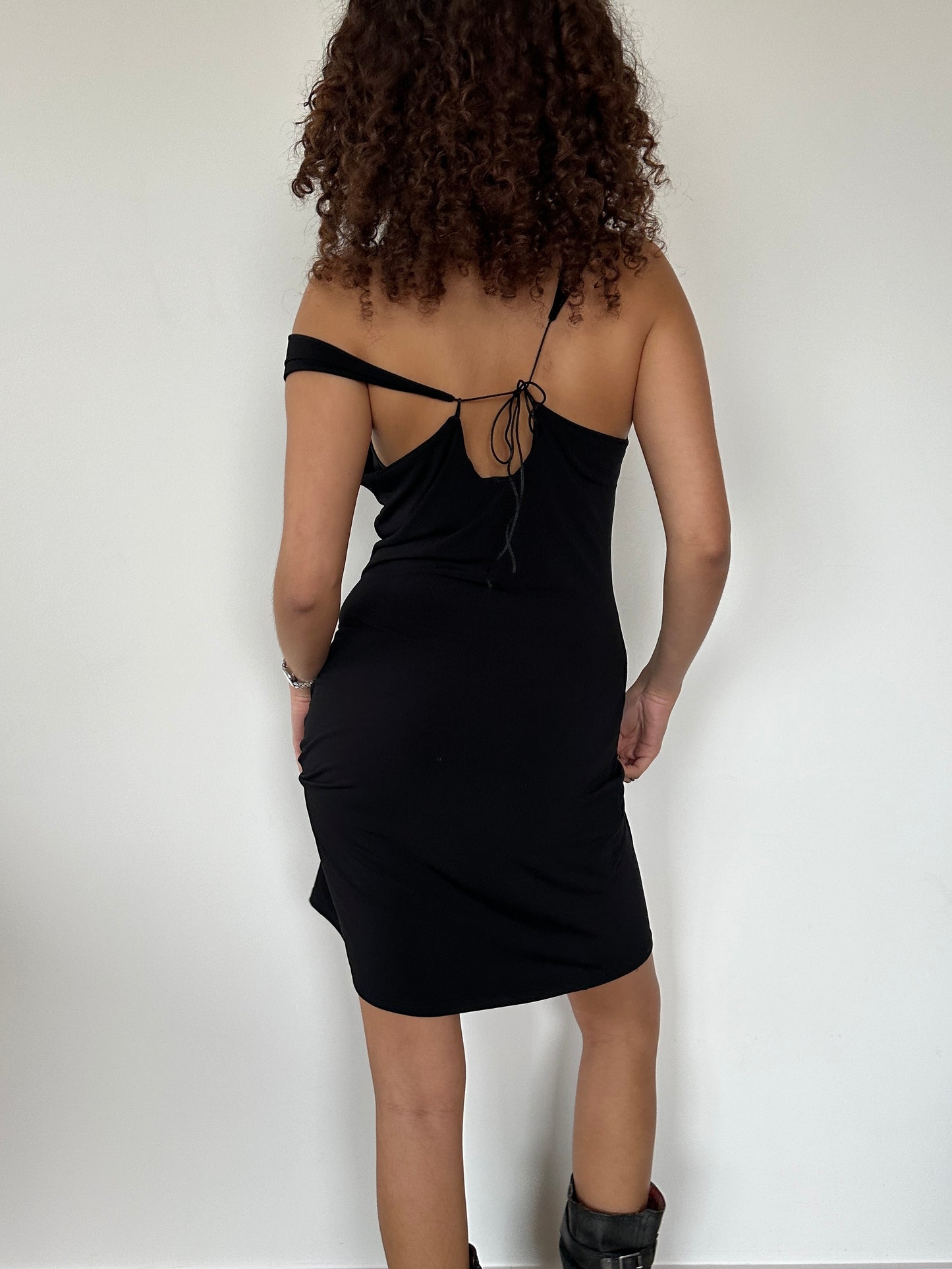 Asymmetric Slinky Dress · Size S