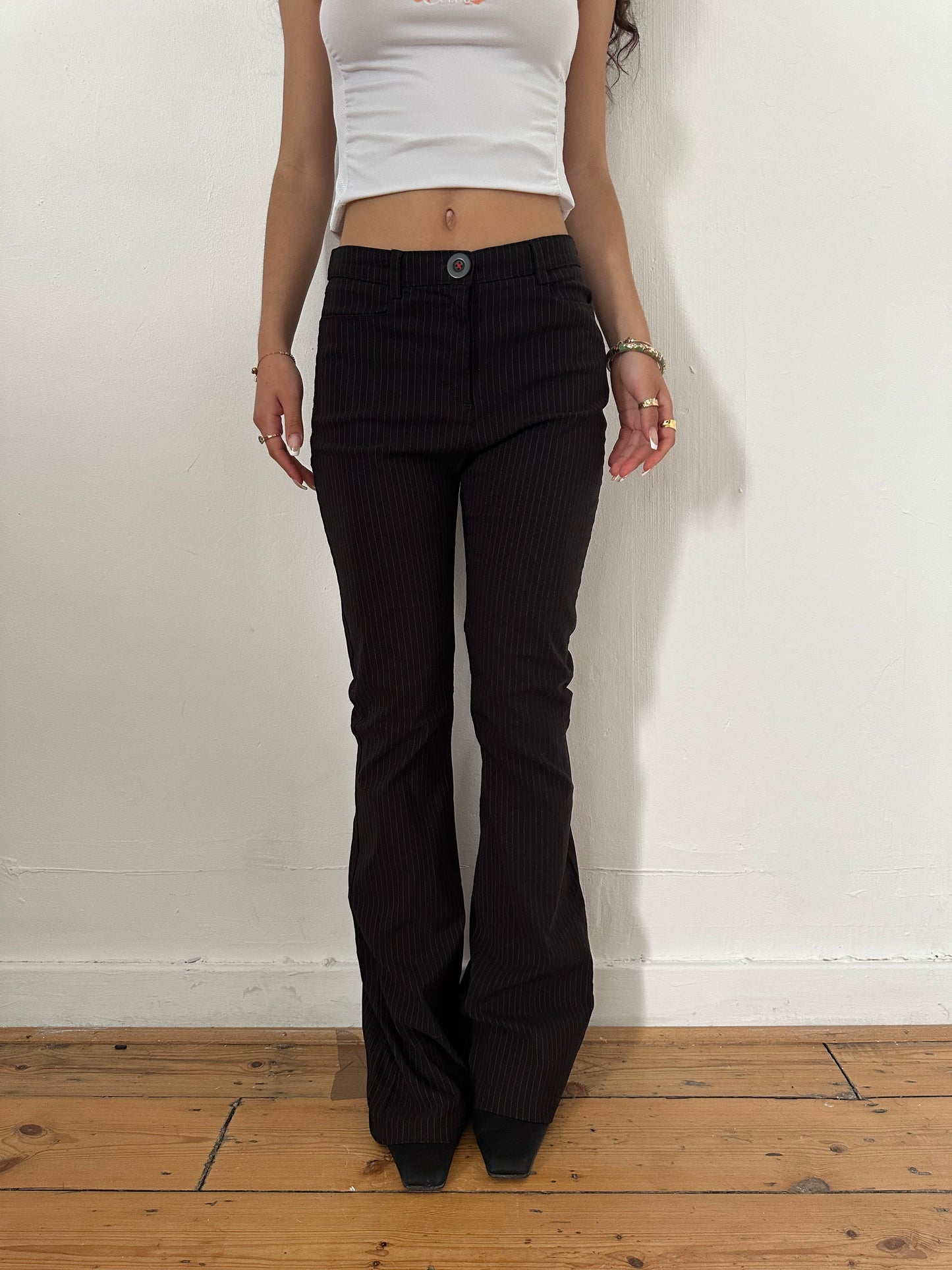 90's Pinstripe Flares | Size XS/S