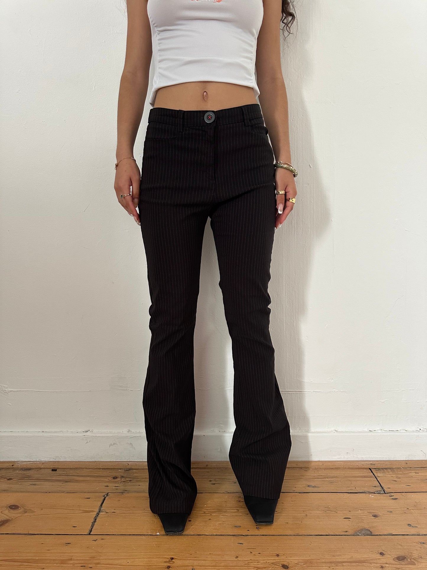 90's Pinstripe Flares | Size XS/S