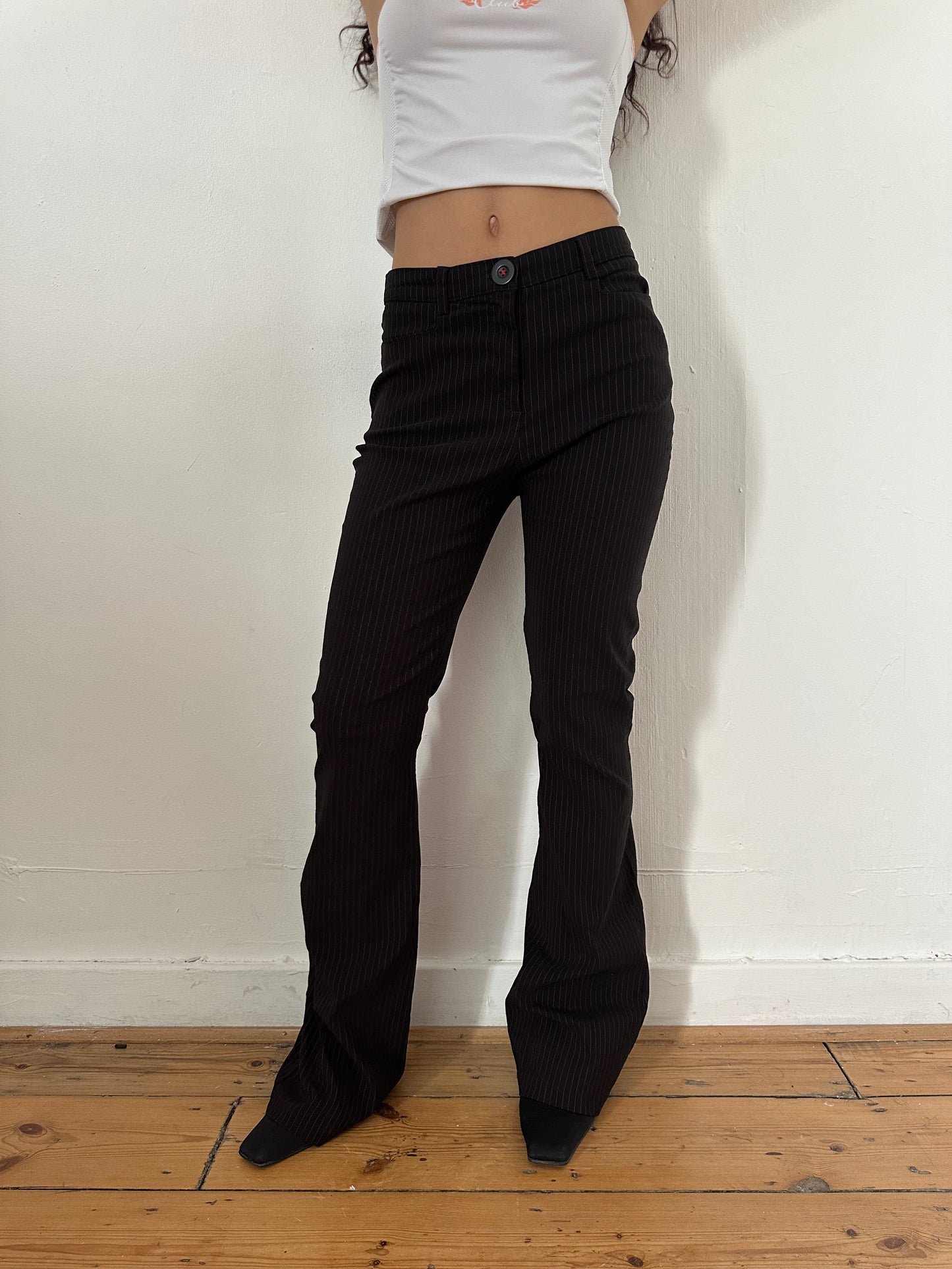 90's Pinstripe Flares | Size XS/S