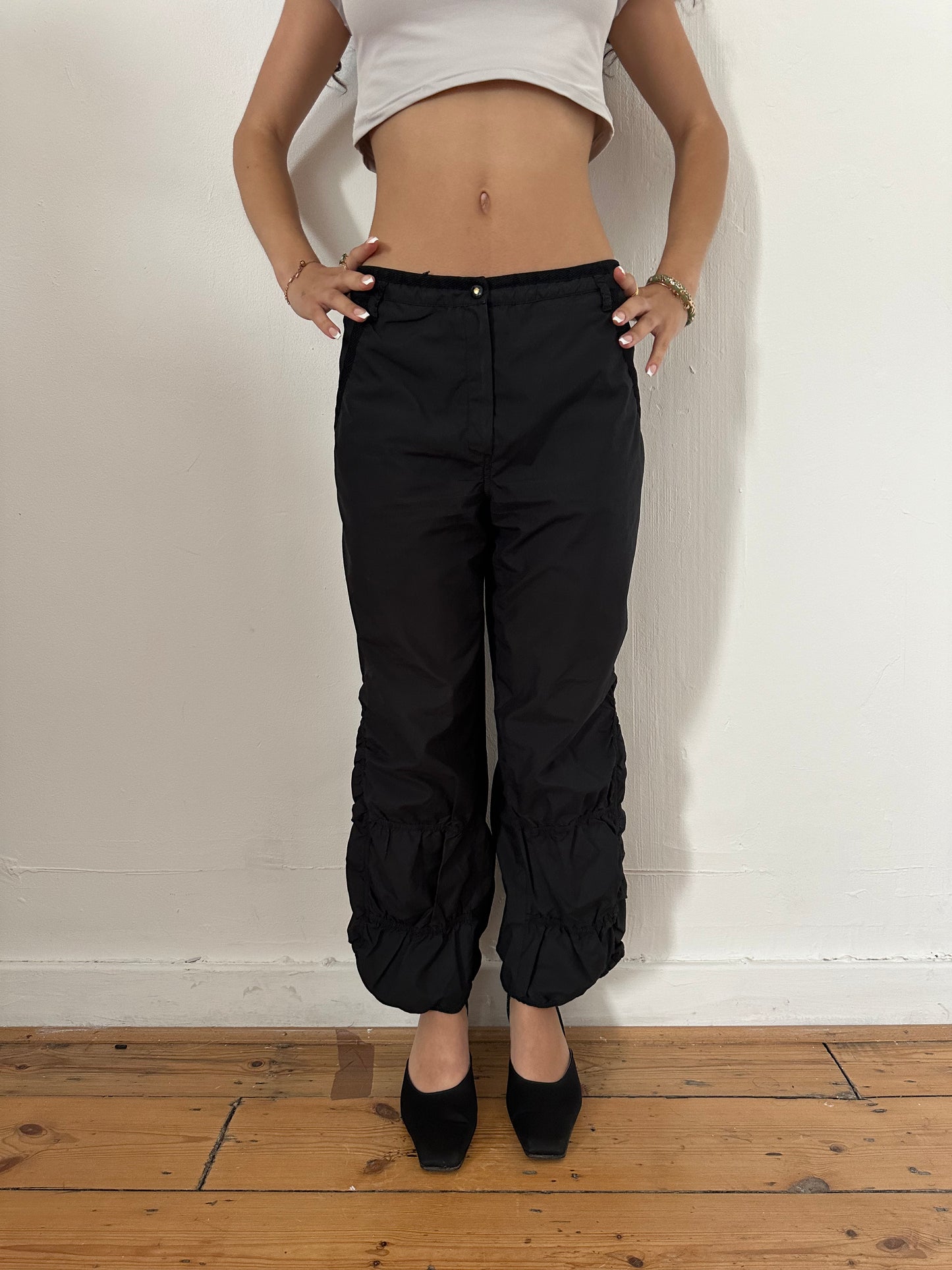 90's Ruched Capri Pants | Size XS