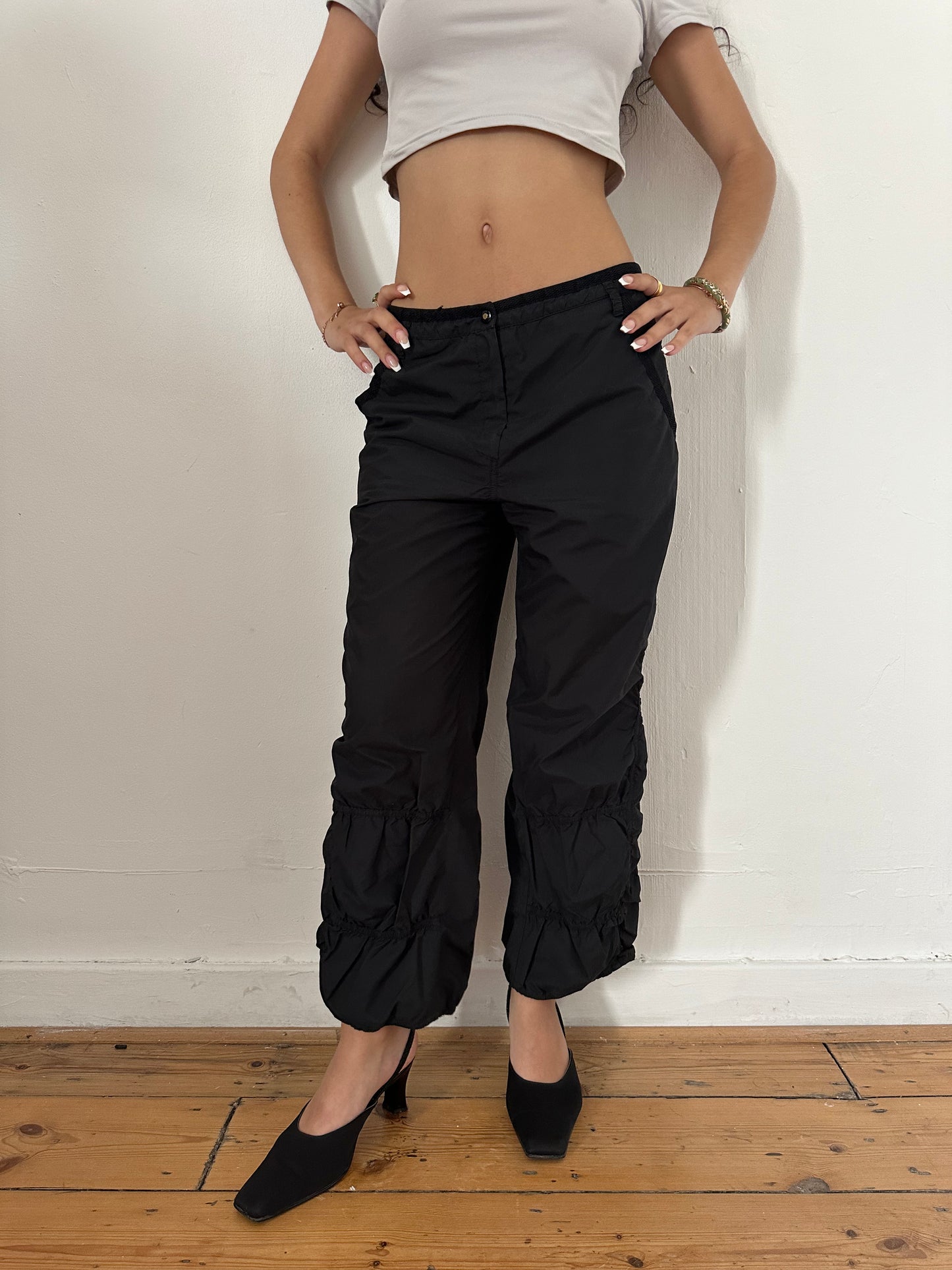 90's Ruched Capri Pants | Size XS