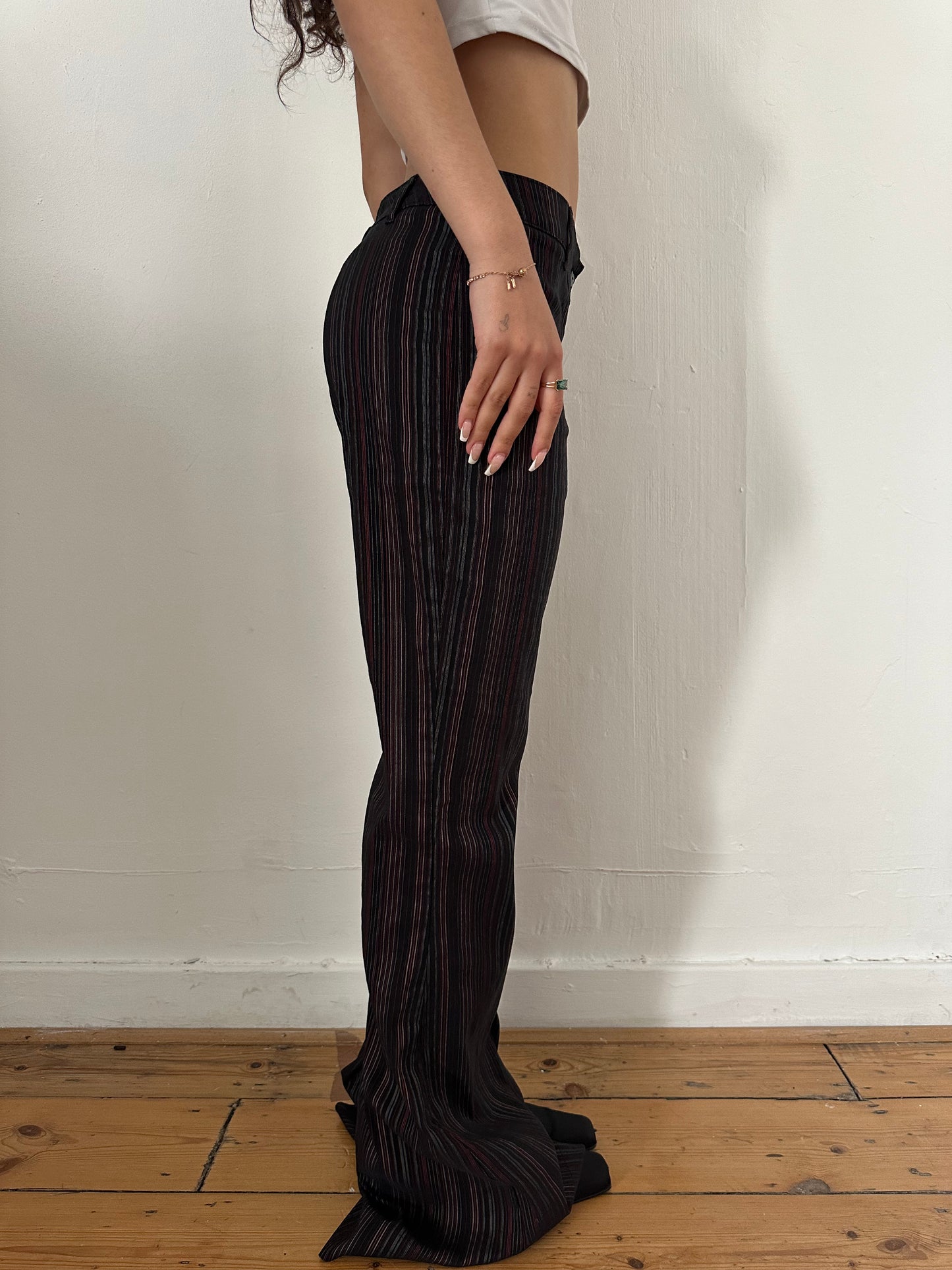 90's Pinstripe Trousers | Size S