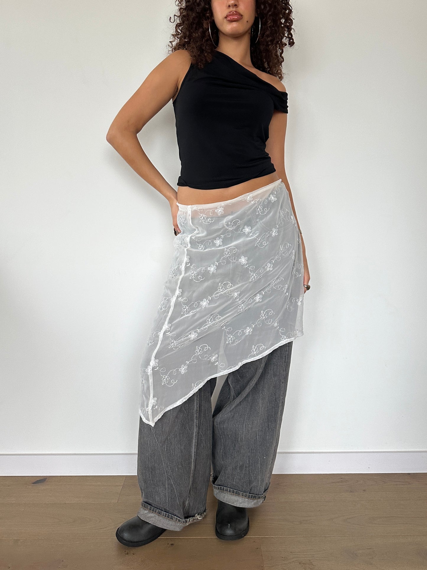 Sheer Wrap Skirt · One Size