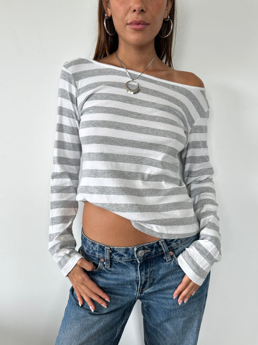 Stripe Long Sleeve Top - Size S