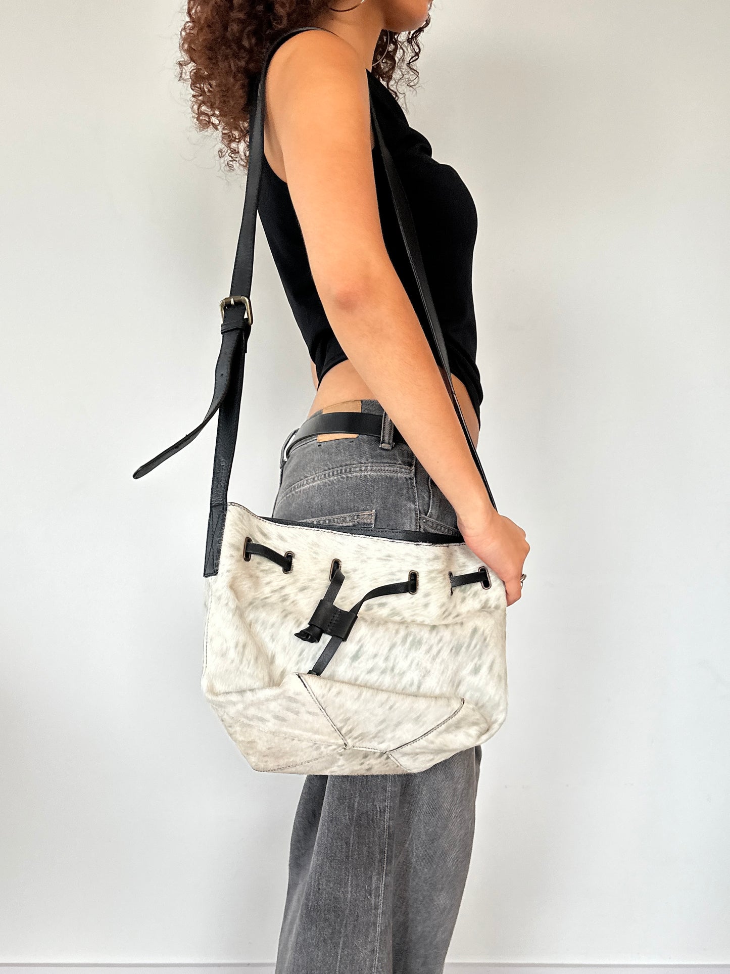 Cow Hide Crossbody Bag