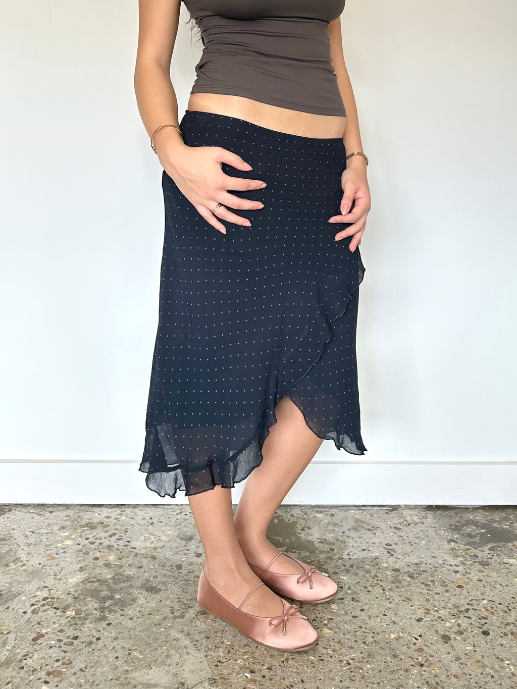 polka dot skirt — size xs/s