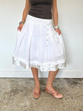 button boho skirt — size xs/s