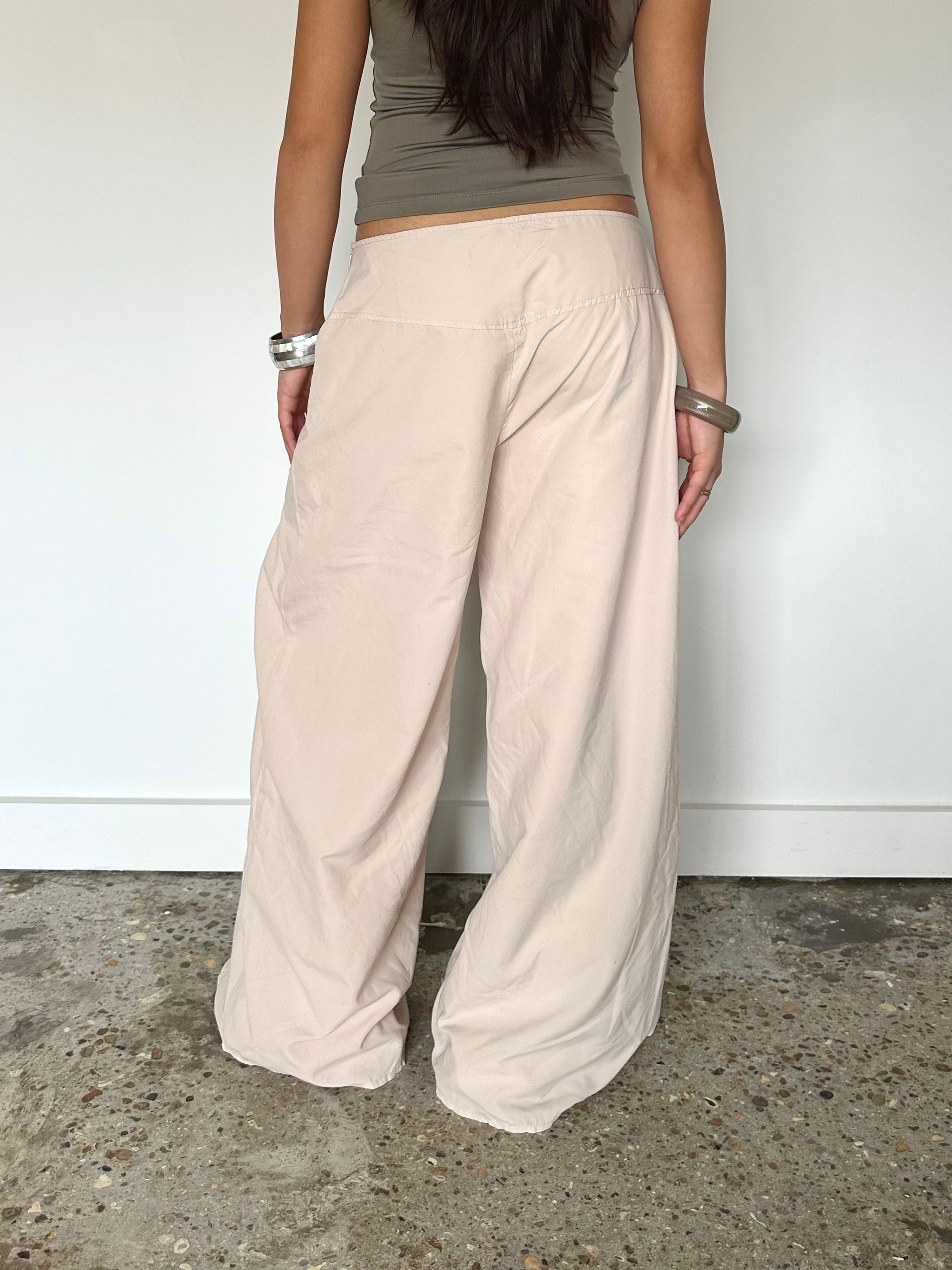 lace up trousers — size m