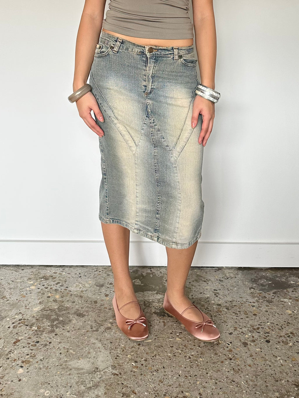 denim skirt — size xs