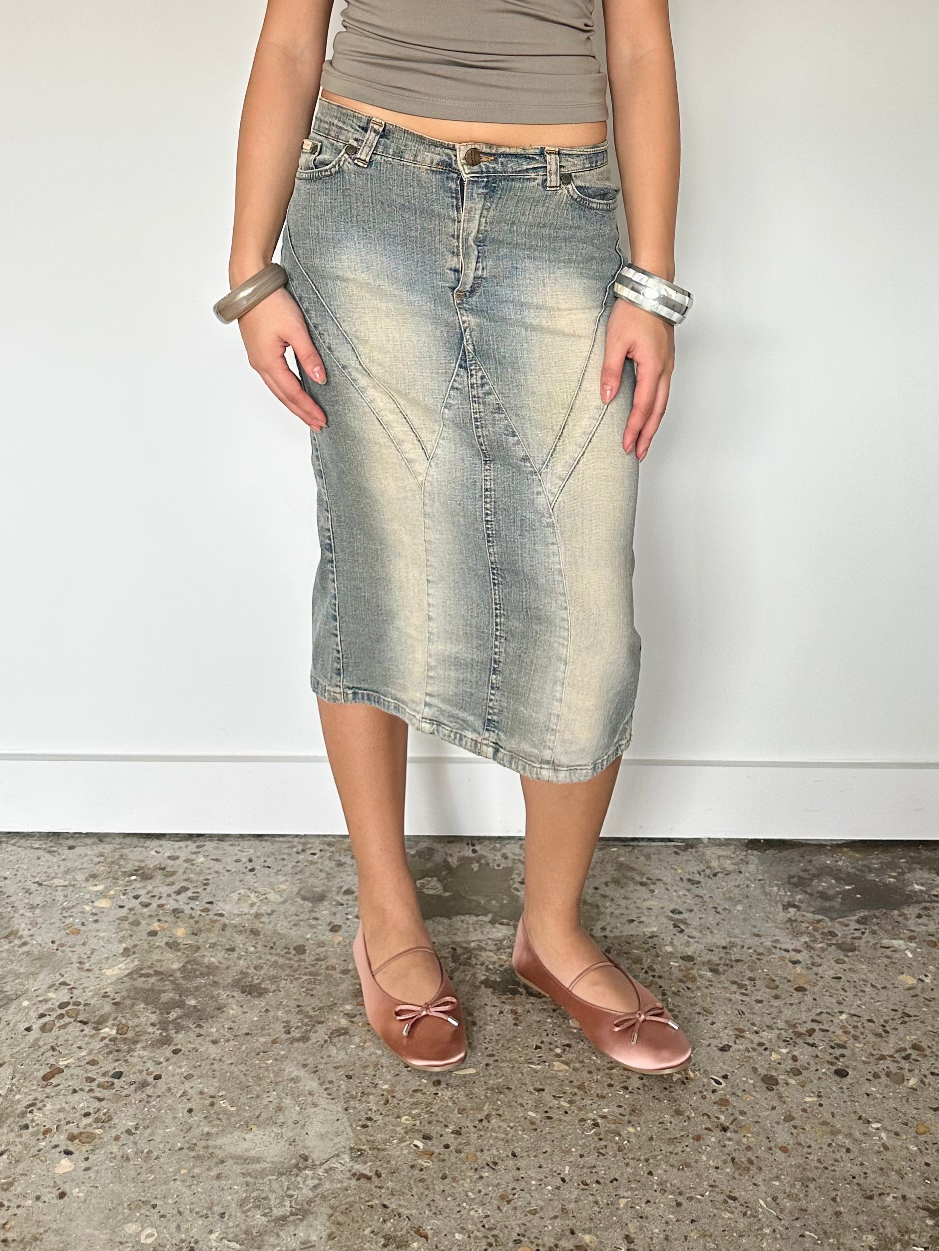 denim skirt — size xs