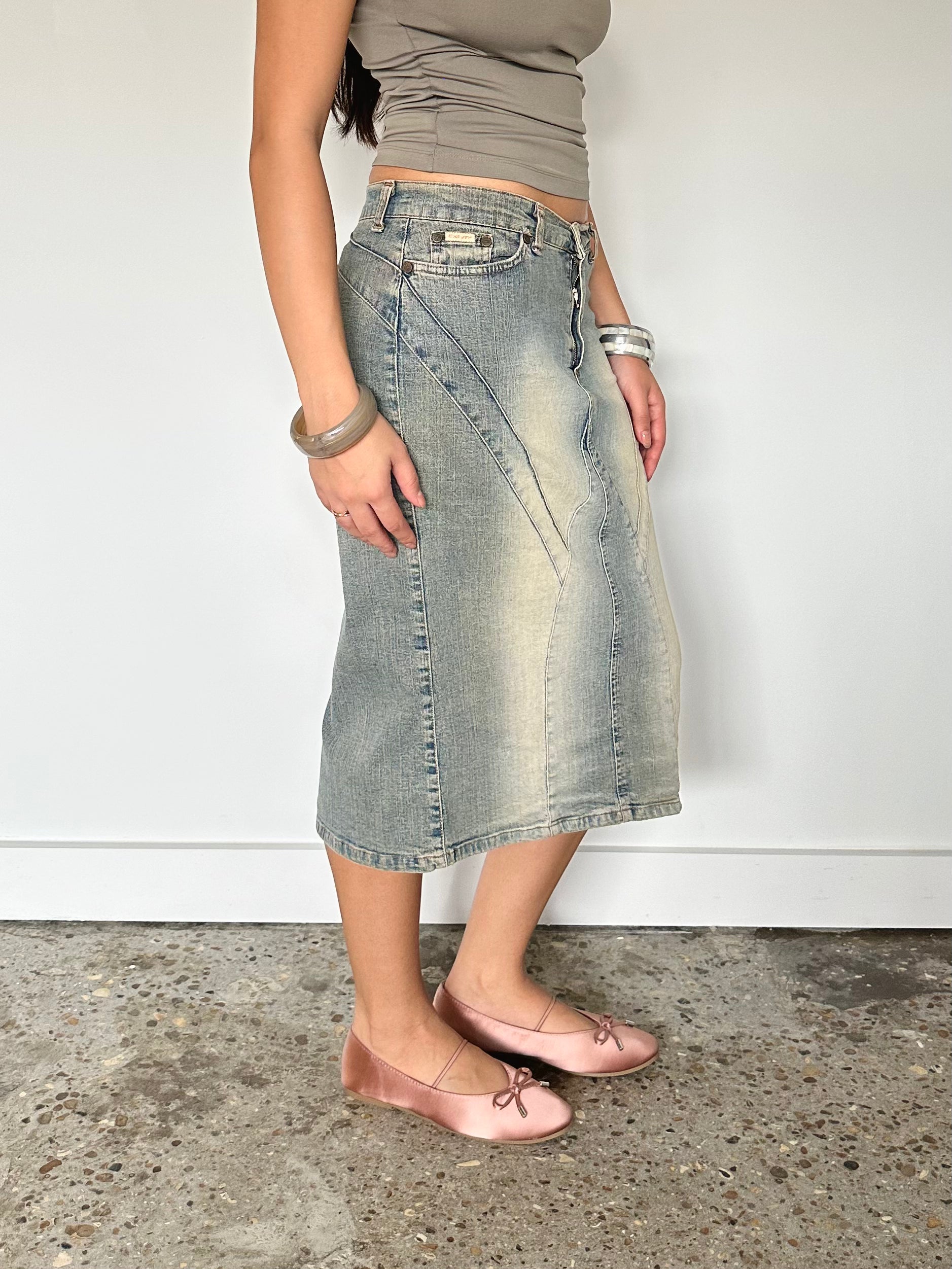 denim skirt — size xs