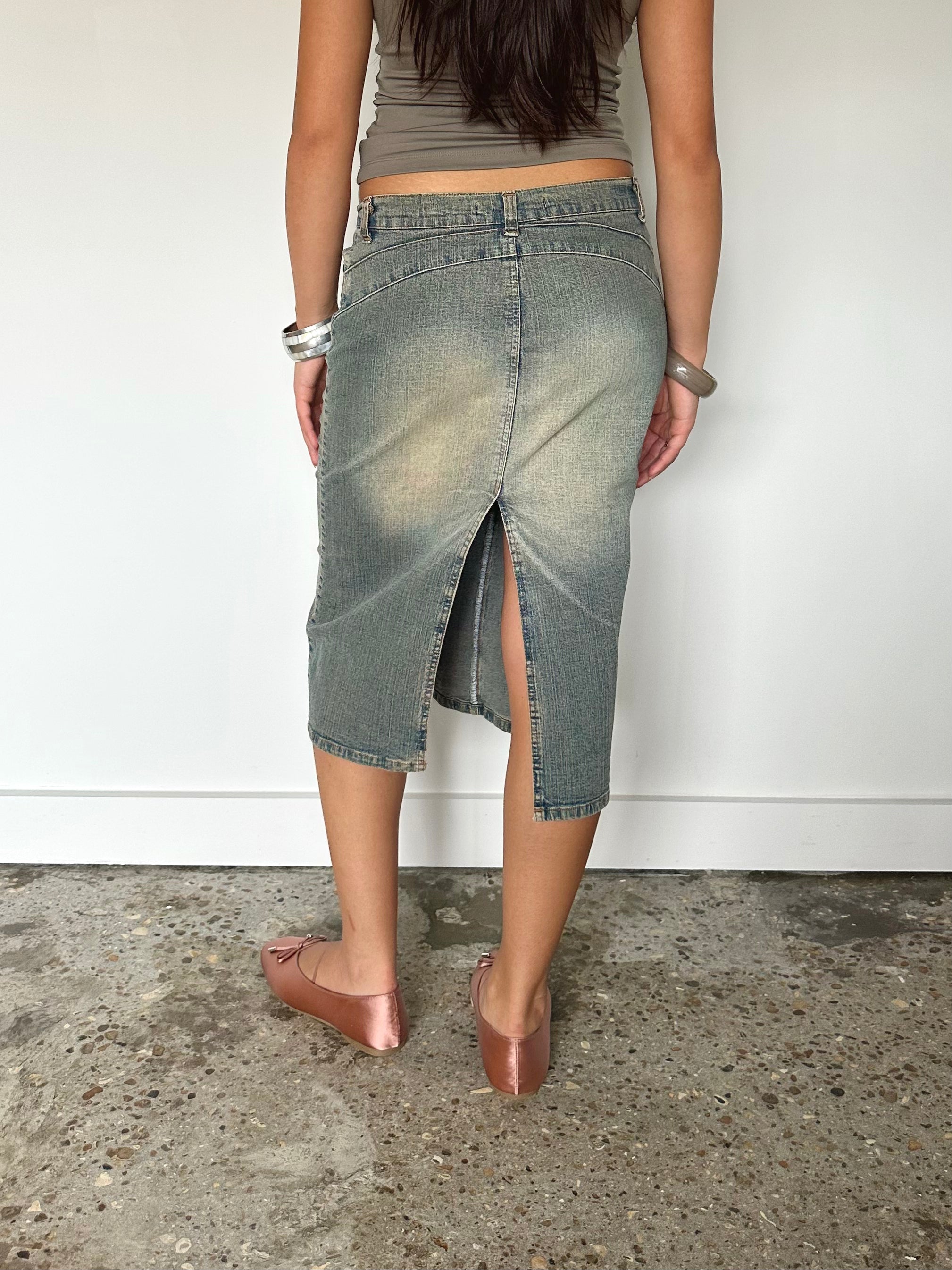 denim skirt — size xs