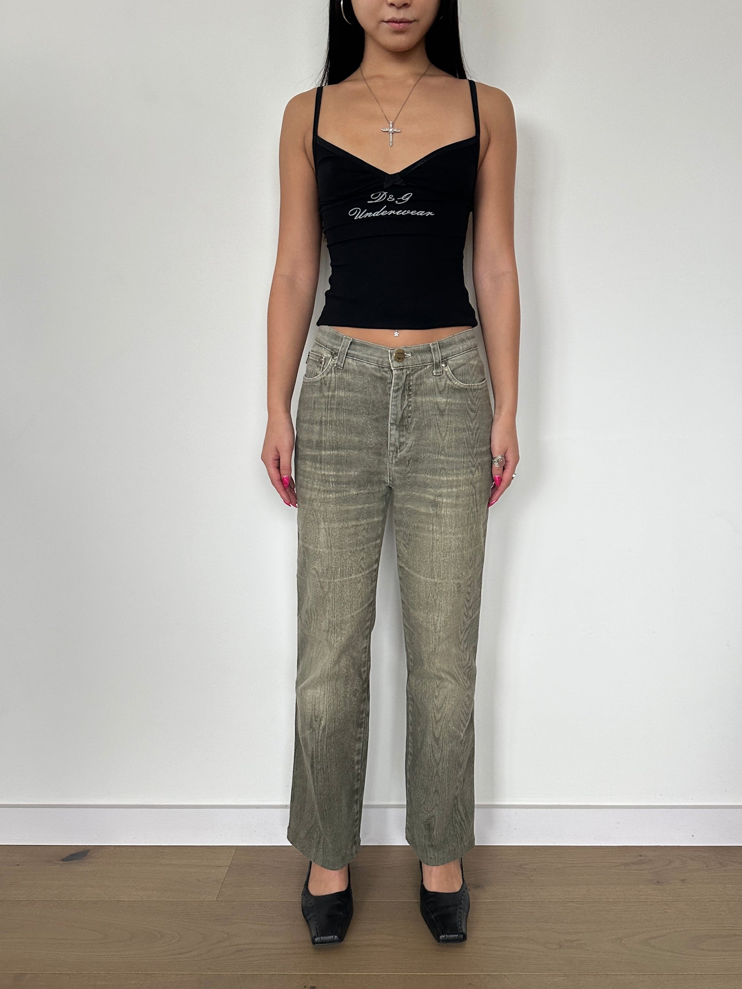 Cavalli "Wooden" Jeans · Size XXS