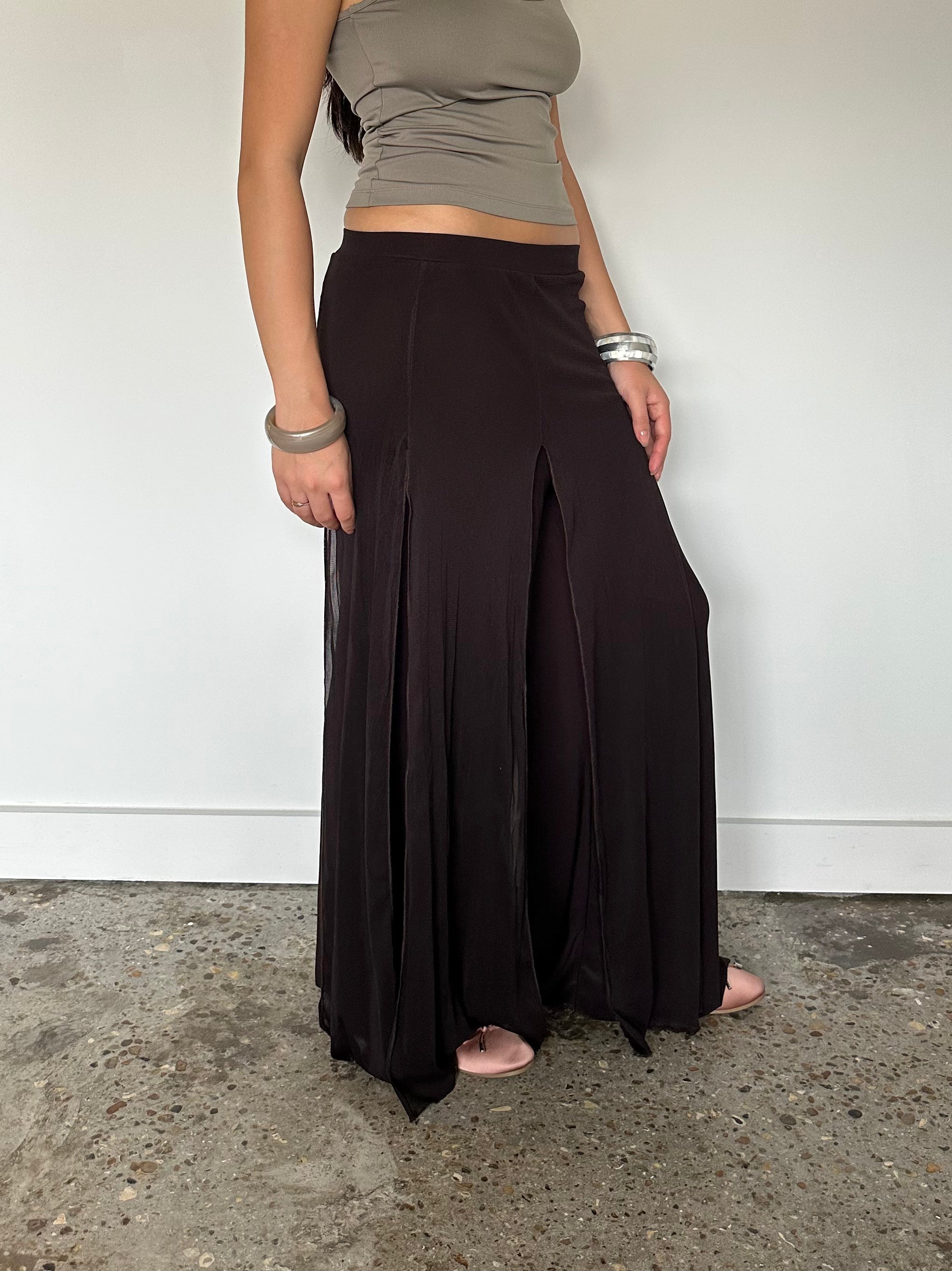 mesh overlay trousers — size s