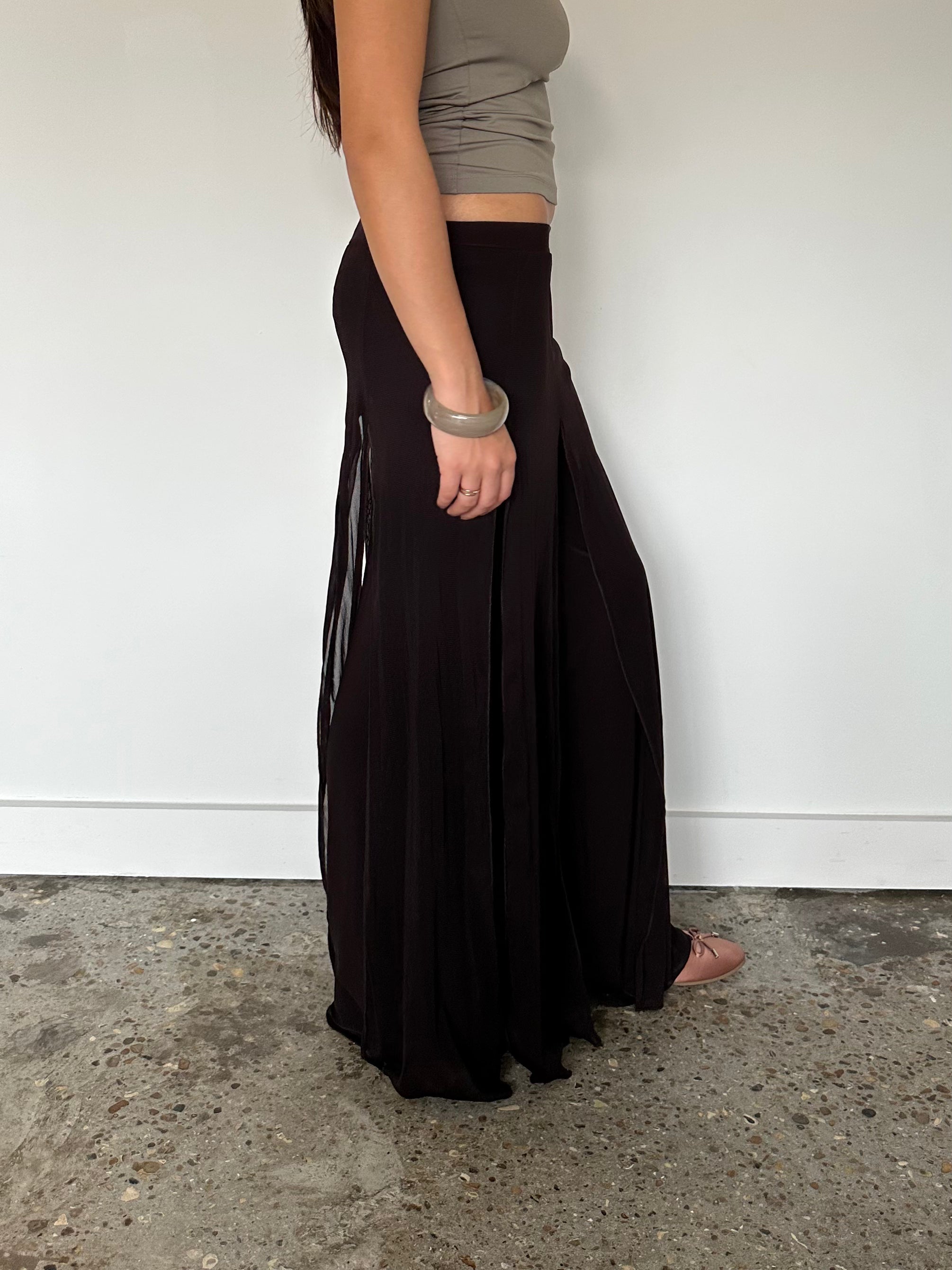 mesh overlay trousers — size s