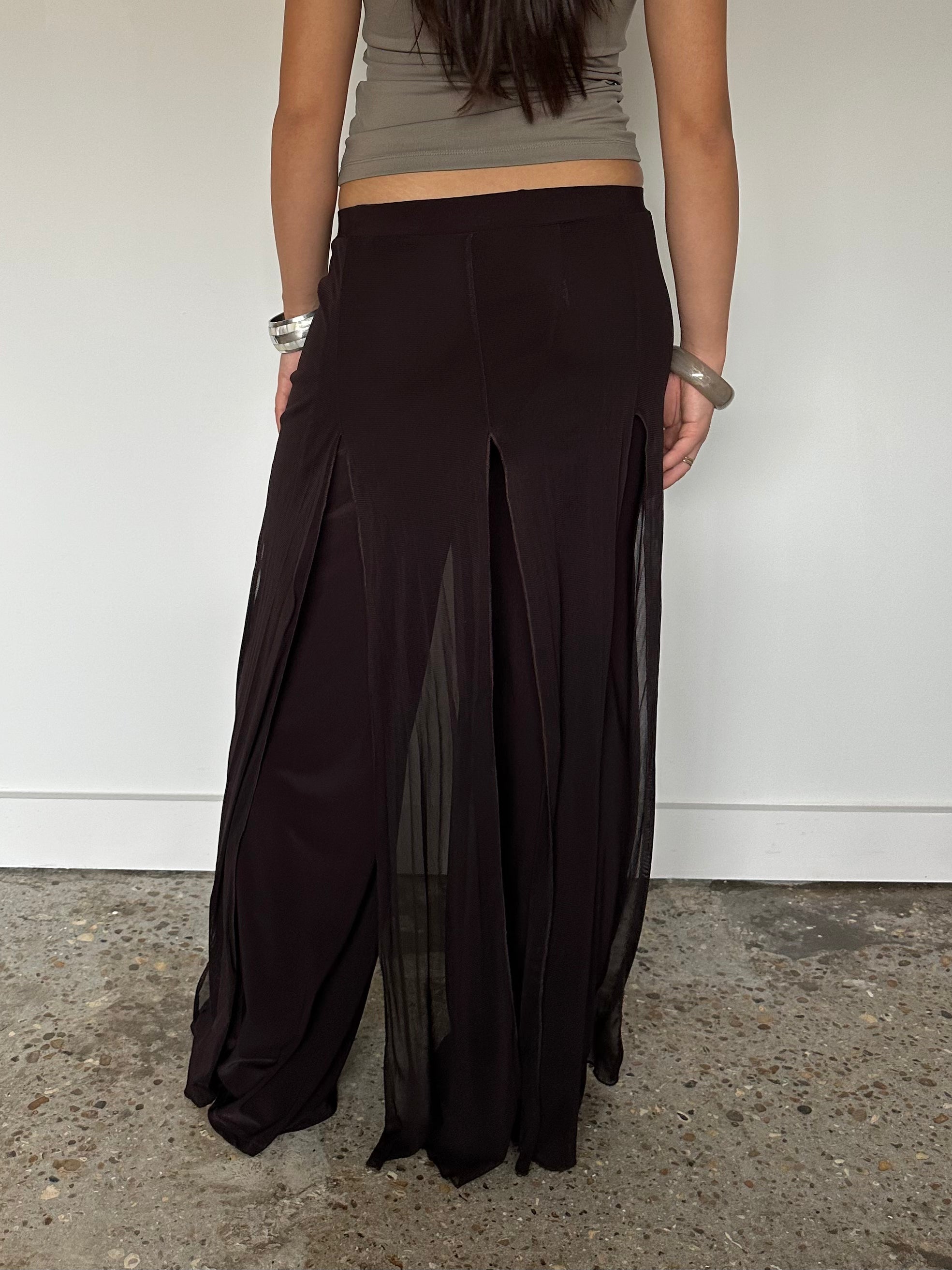 mesh overlay trousers — size s