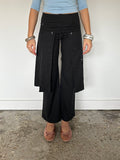 apron layered trousers — size xxs/xs