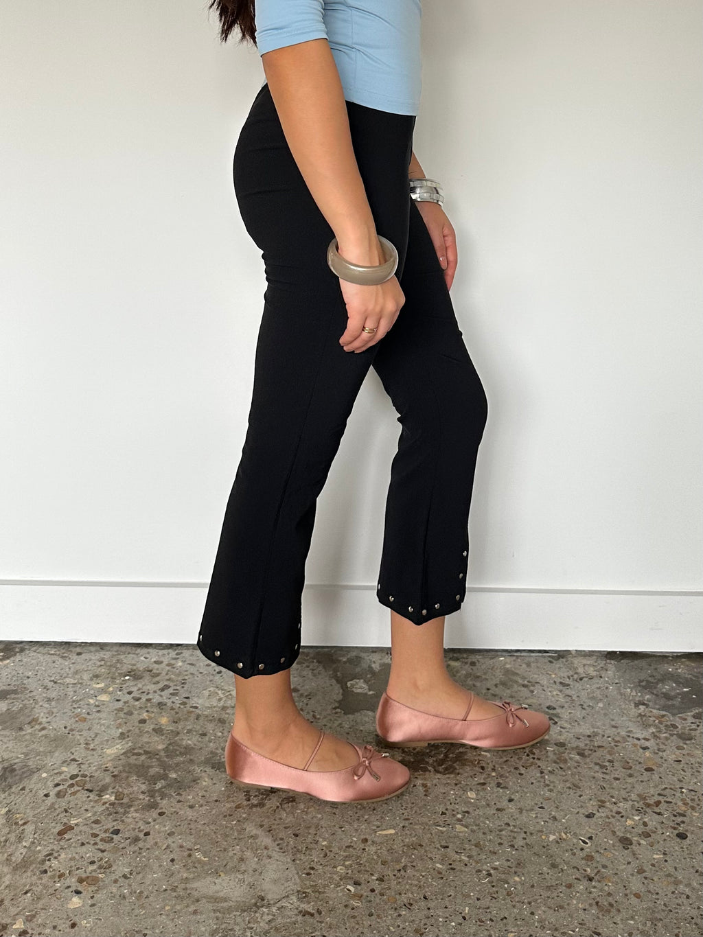 studded capris — size xs