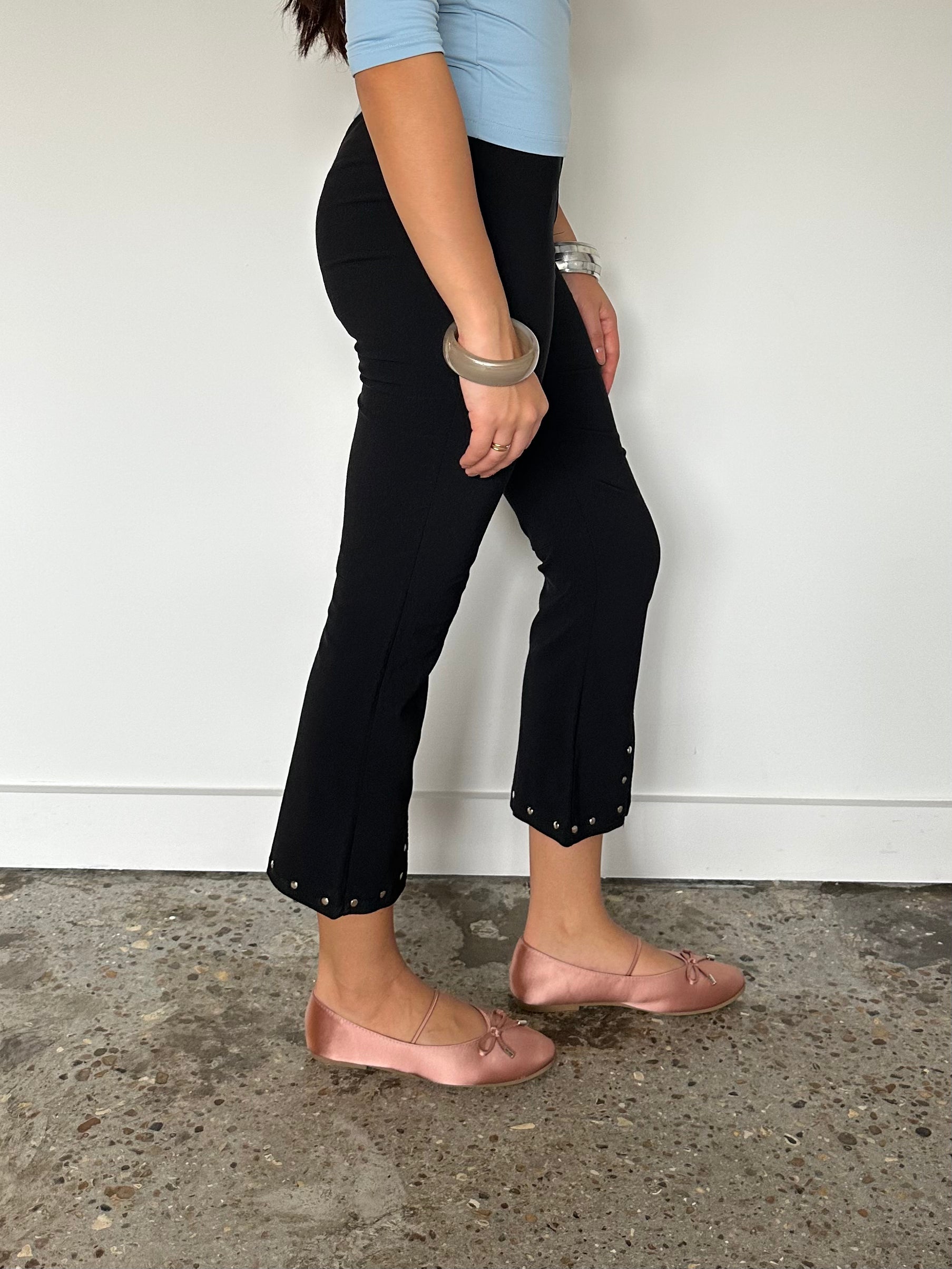 studded capris — size xs