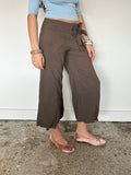 brown capris — size s