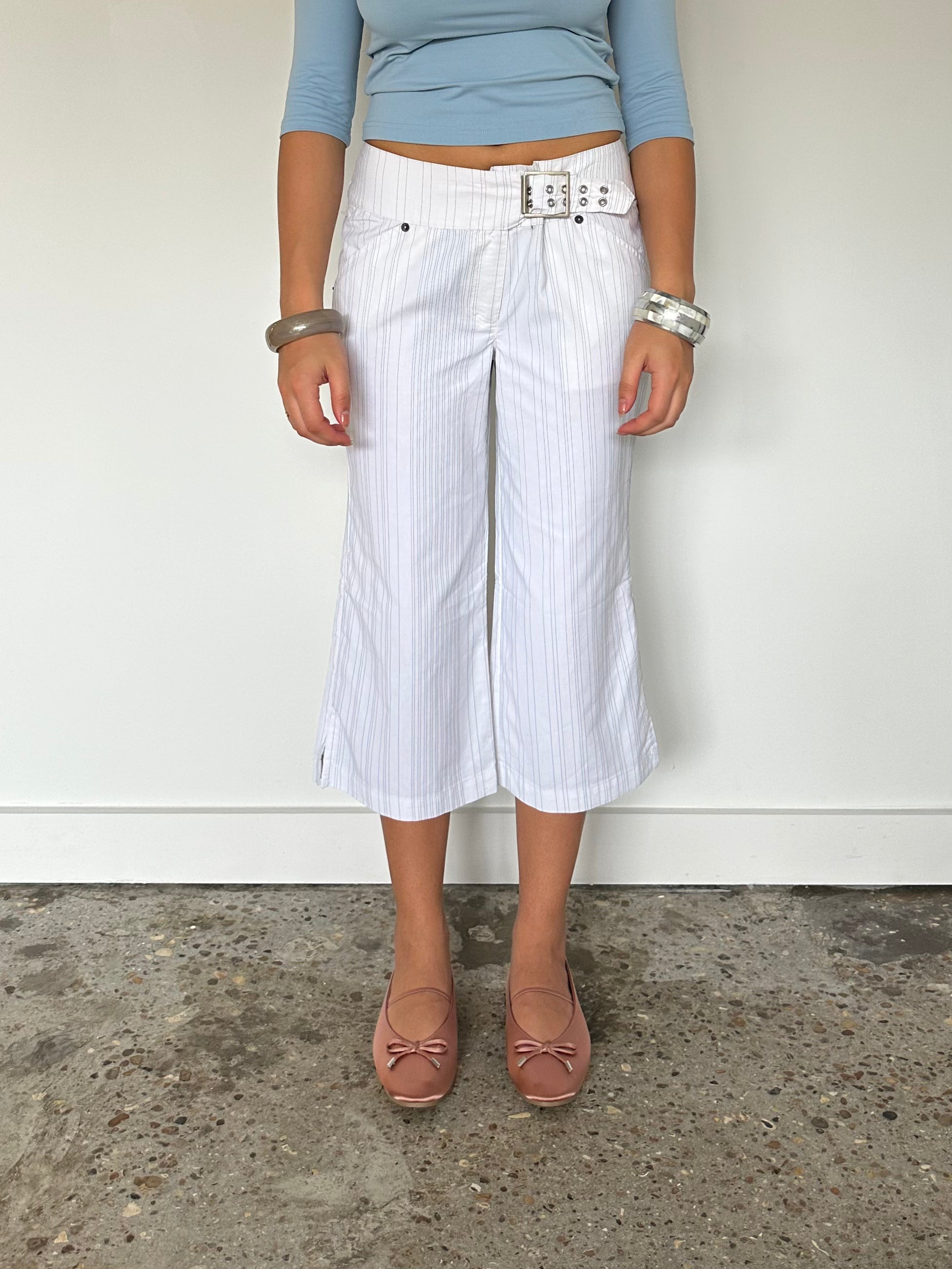 pinstripe capris — size xs/s