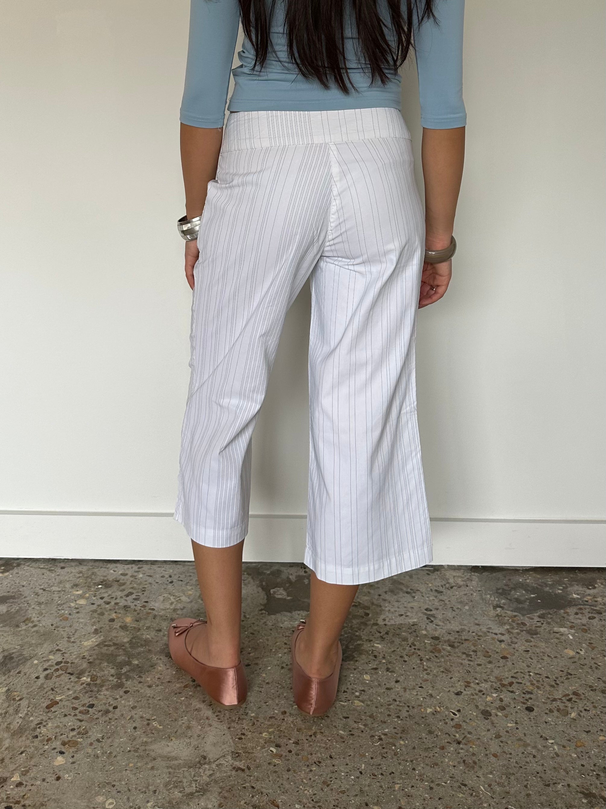 pinstripe capris — size xs/s