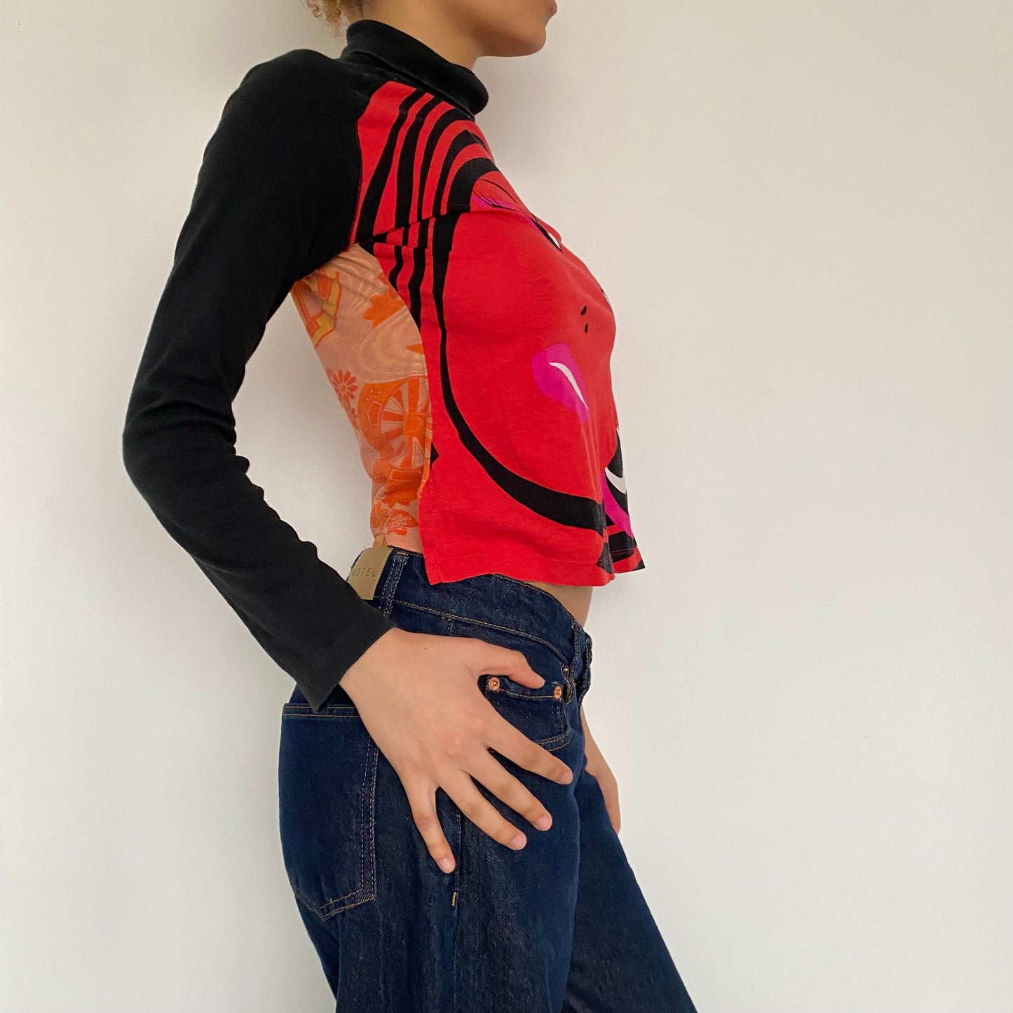 90's Custo Barcelona Roll Neck Top - Size S