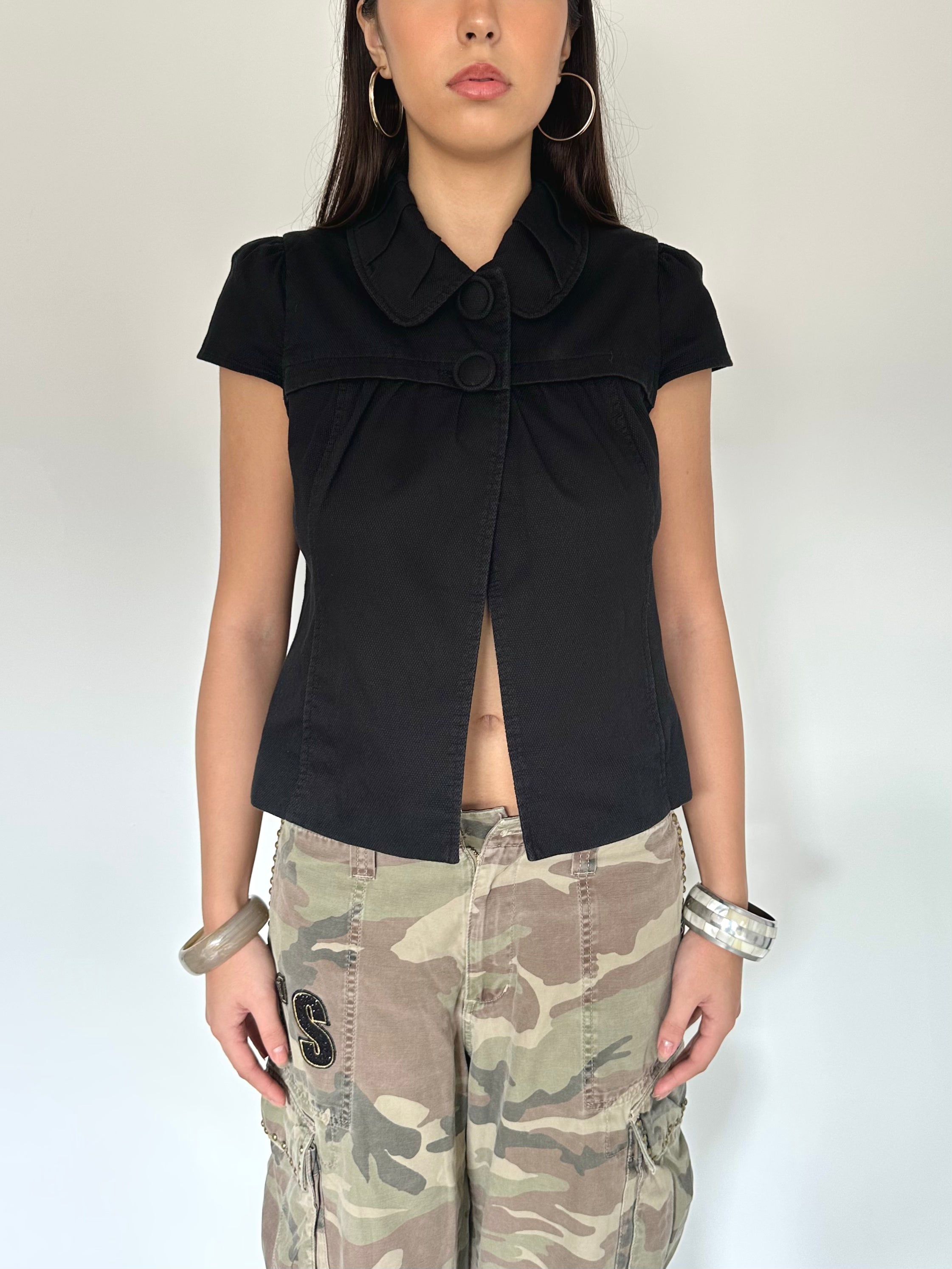 pea coat style top — size s