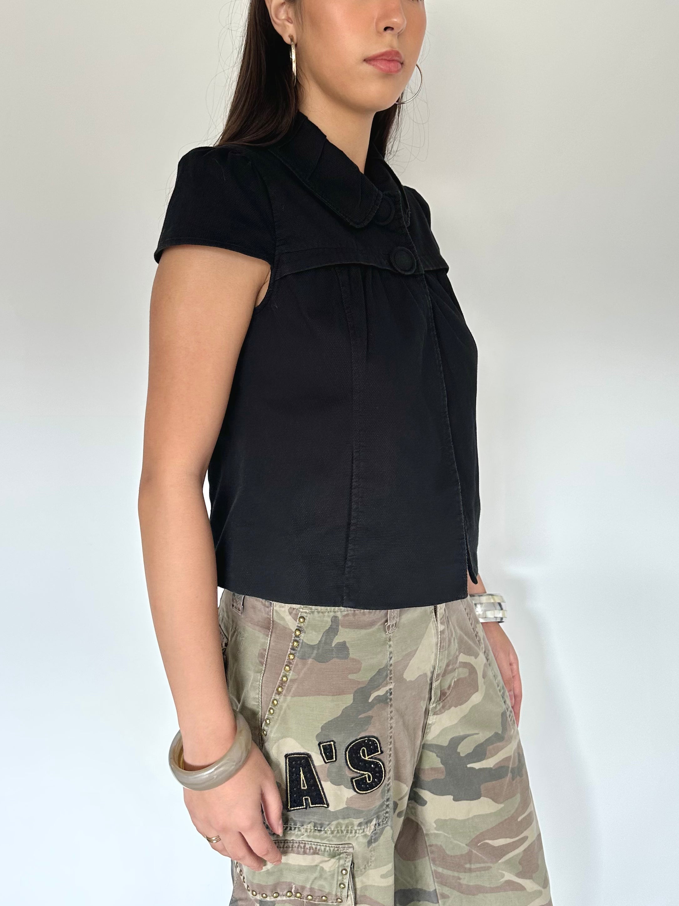 pea coat style top — size s