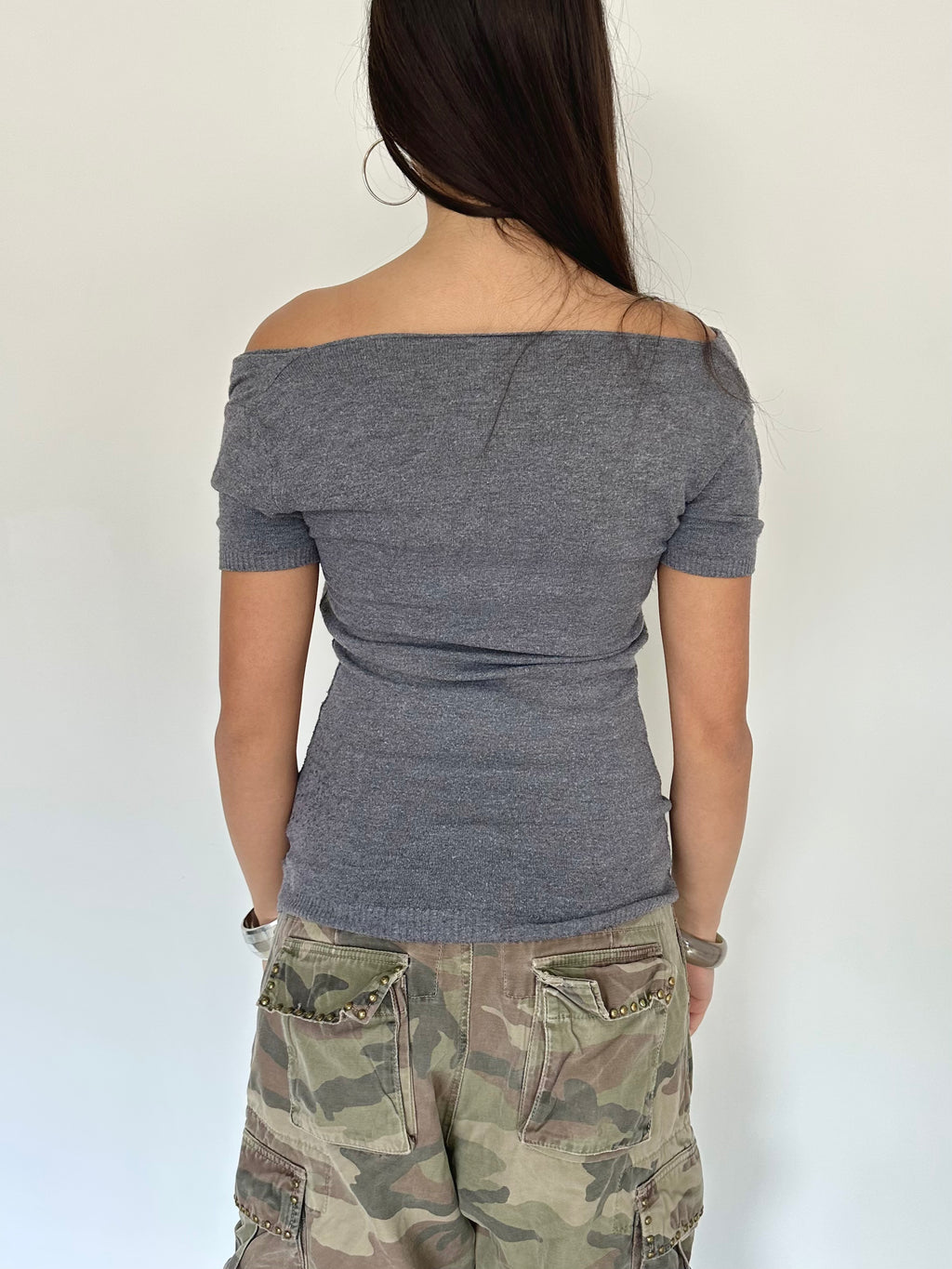 asymmetric knit top — size s