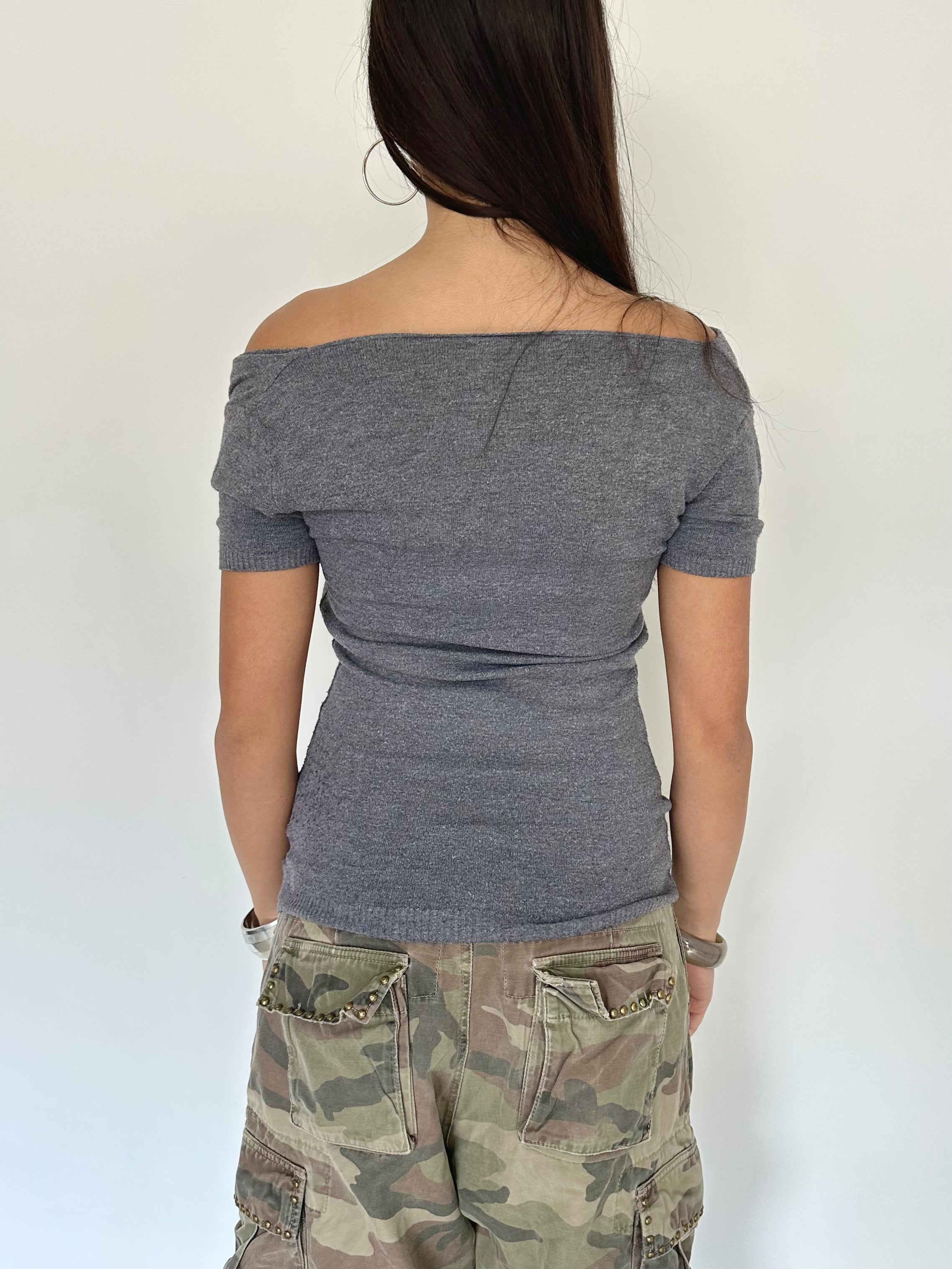 asymmetric knit top — size s