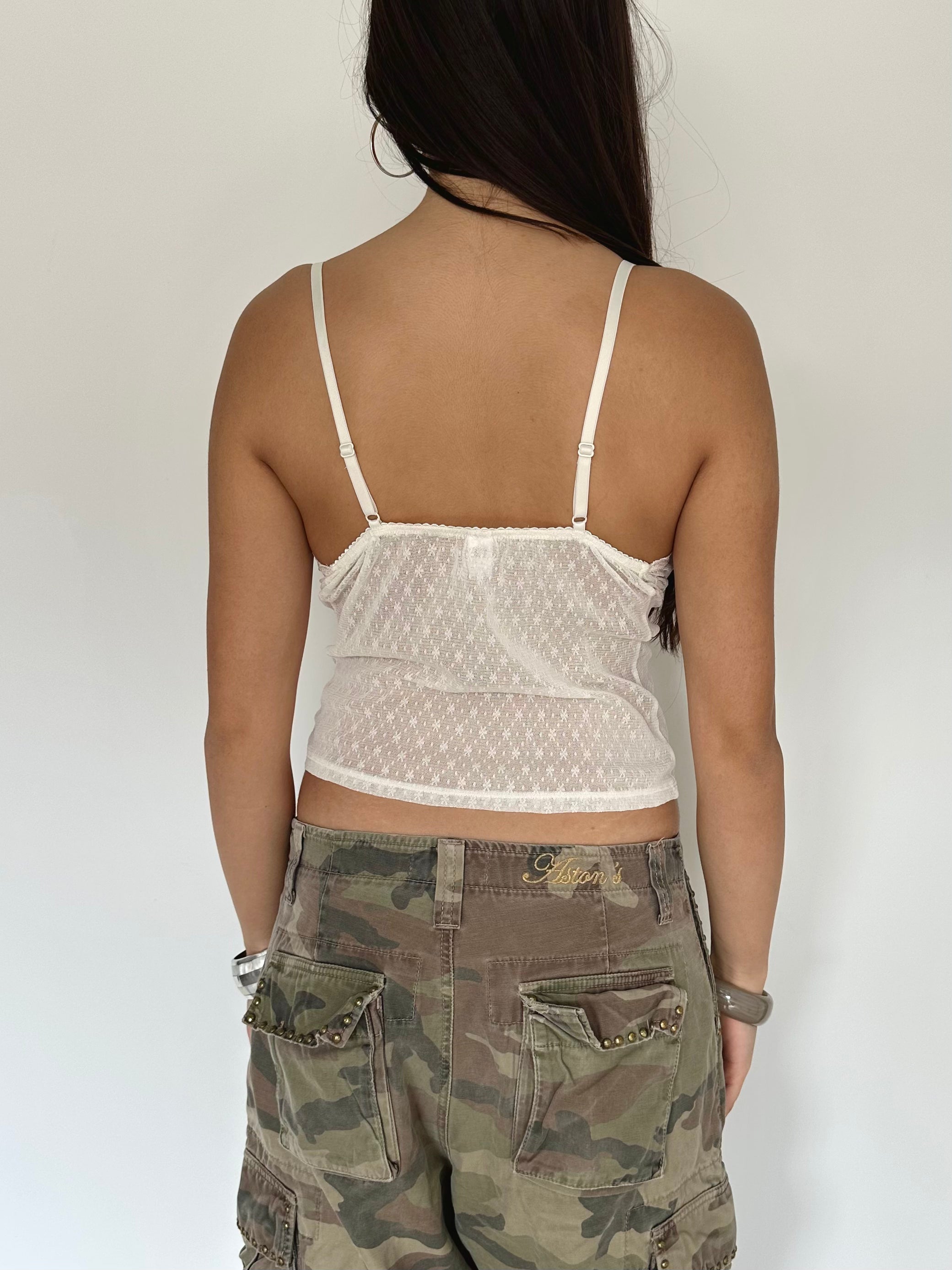 lace cami top — size xs/s