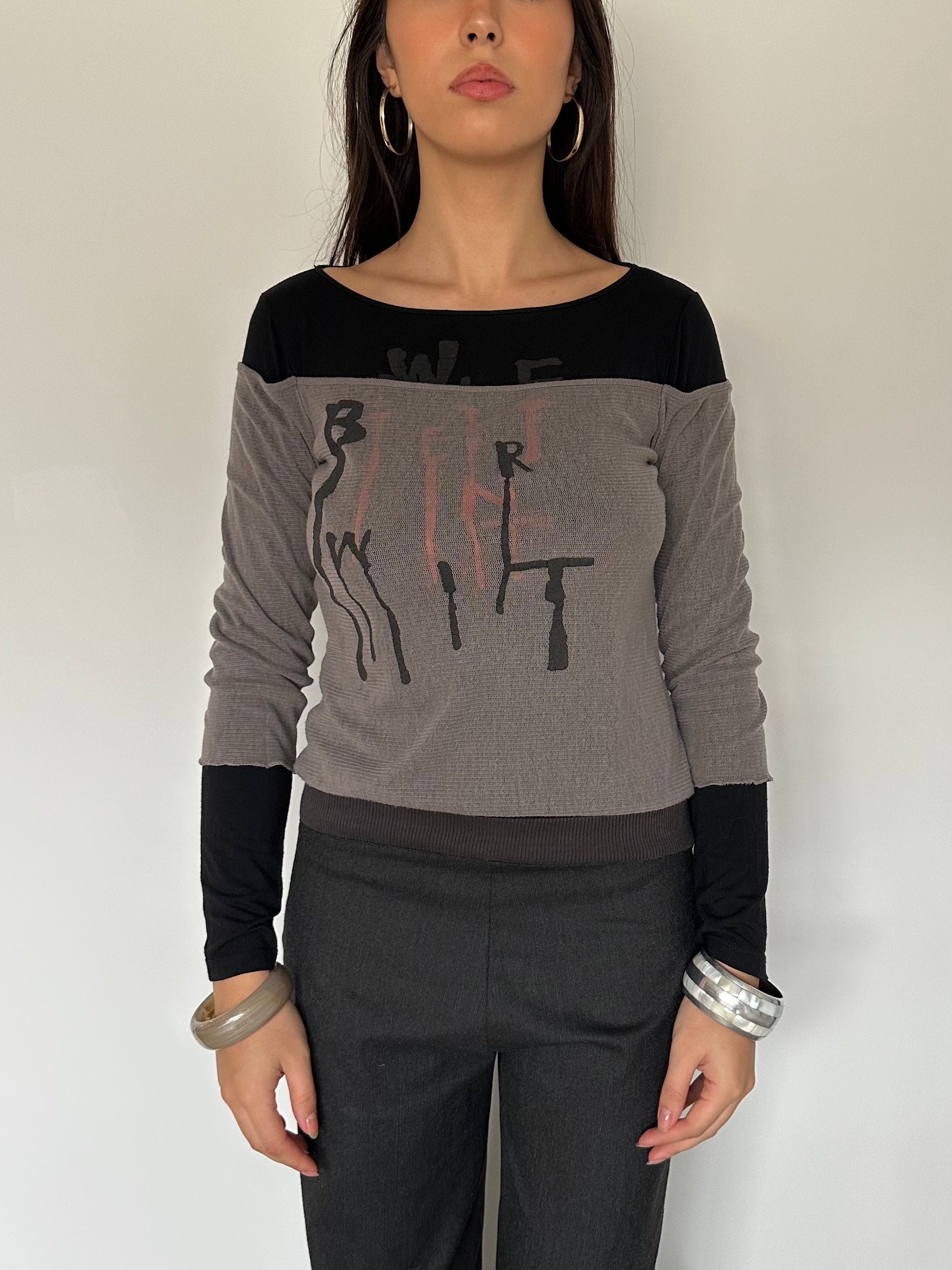 cop copine long sleeve top — size s/m