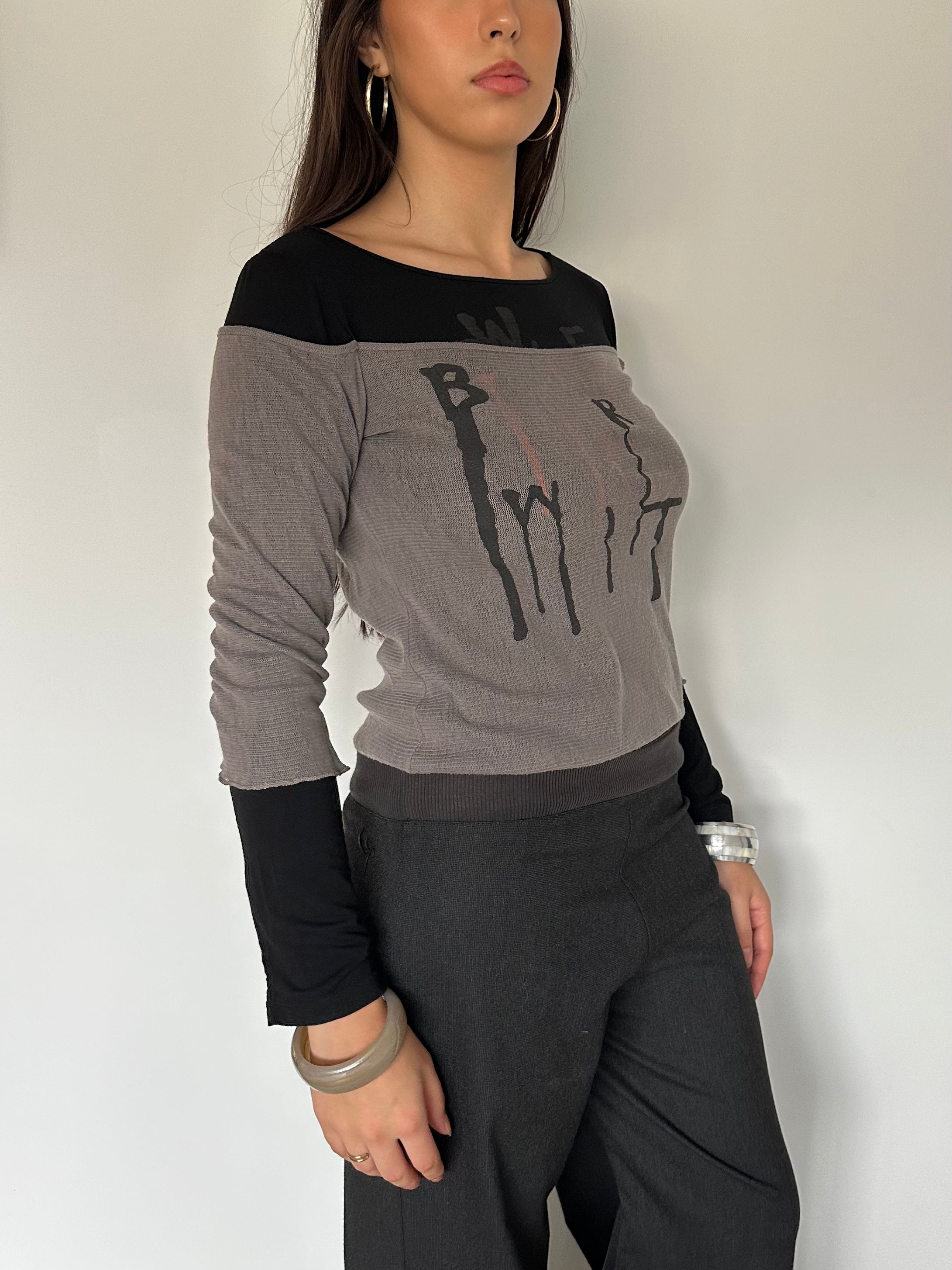 cop copine long sleeve top — size s/m