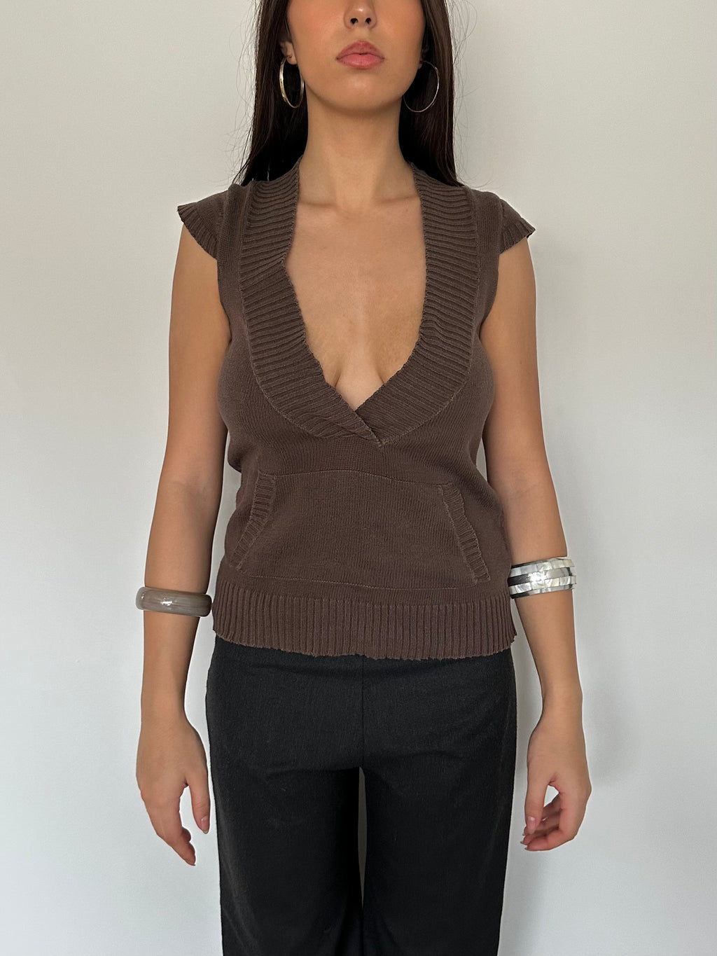 knit top — size s/m
