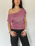 off shoulder tee — size s